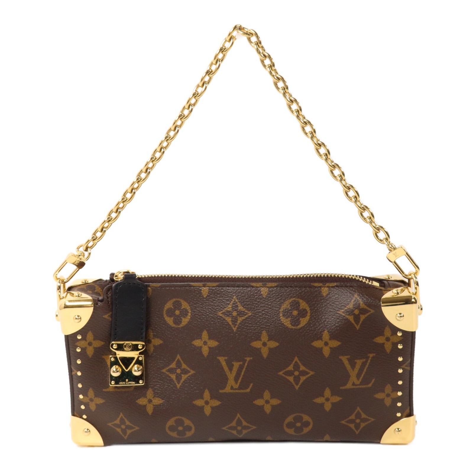 LOUIS VUITTON Monogram Slim Trunk鏈帶肩背袋