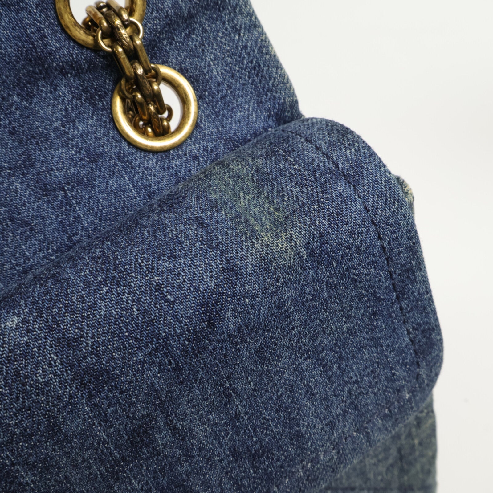 CHANEL 牛仔布2.55鏈帶肩背袋