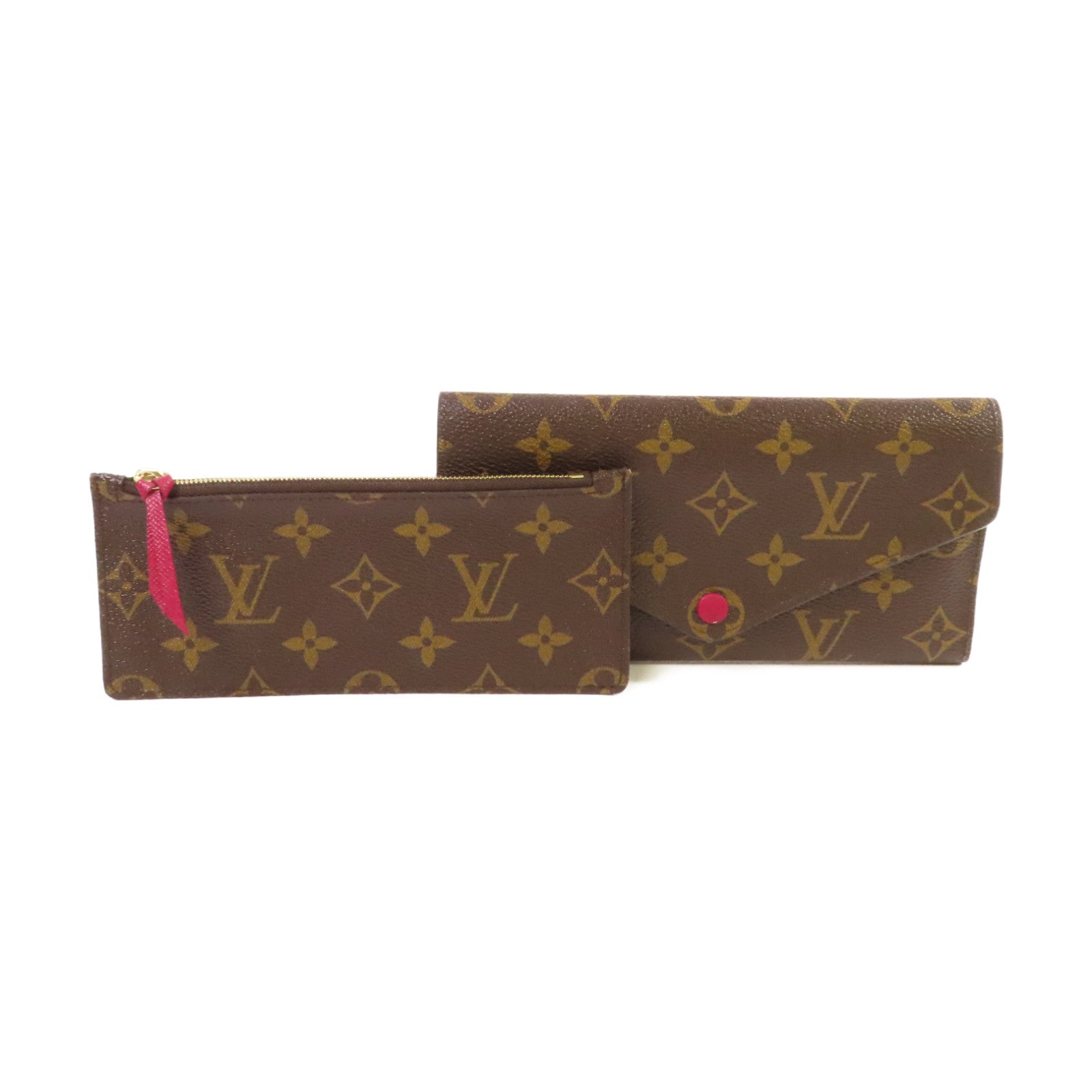 LOUIS VUITTON Monogram Josephine Long Wallet金扣長錢包啡色/紫紅色