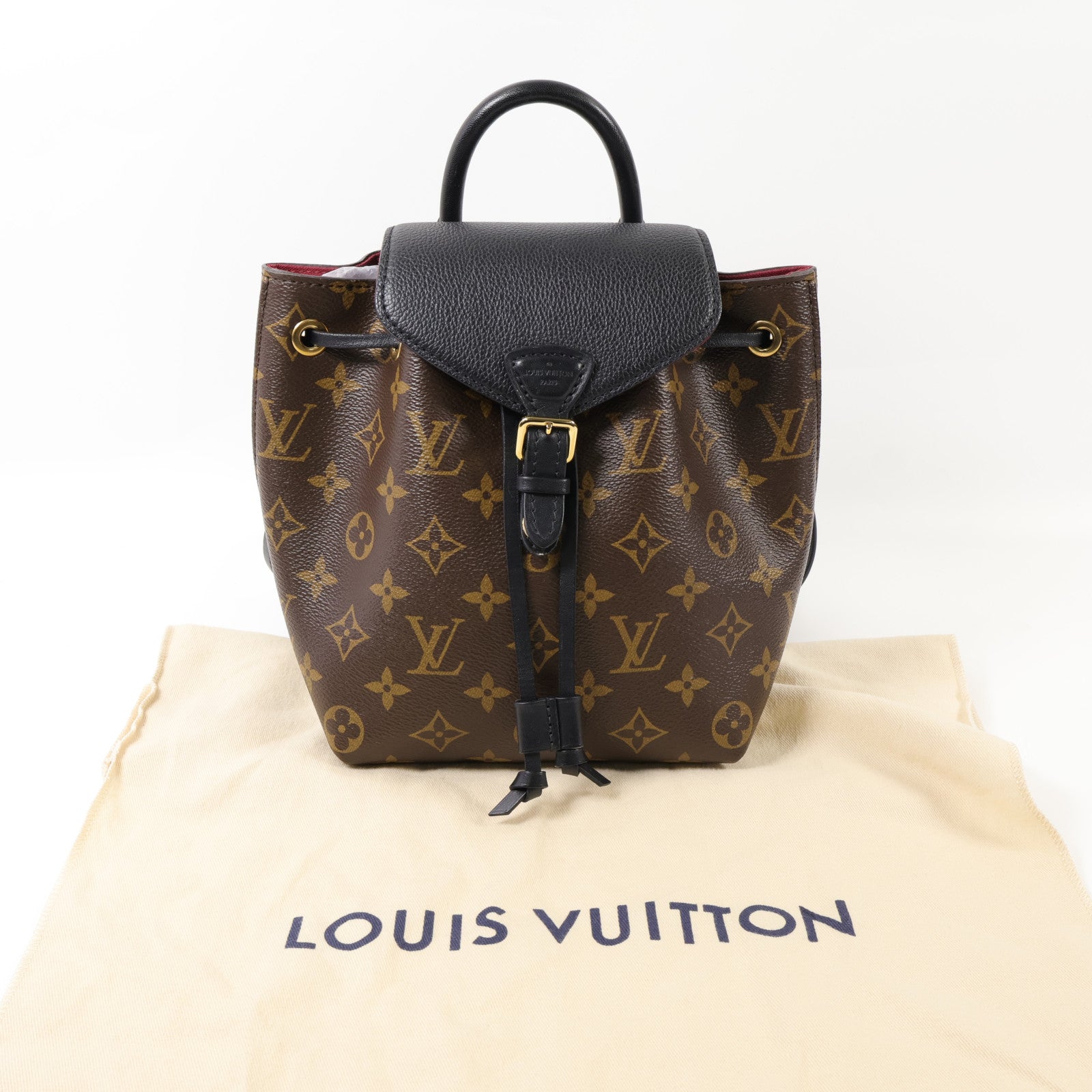 LOUIS VUITTON Monogram Montsouris BB金扣背包