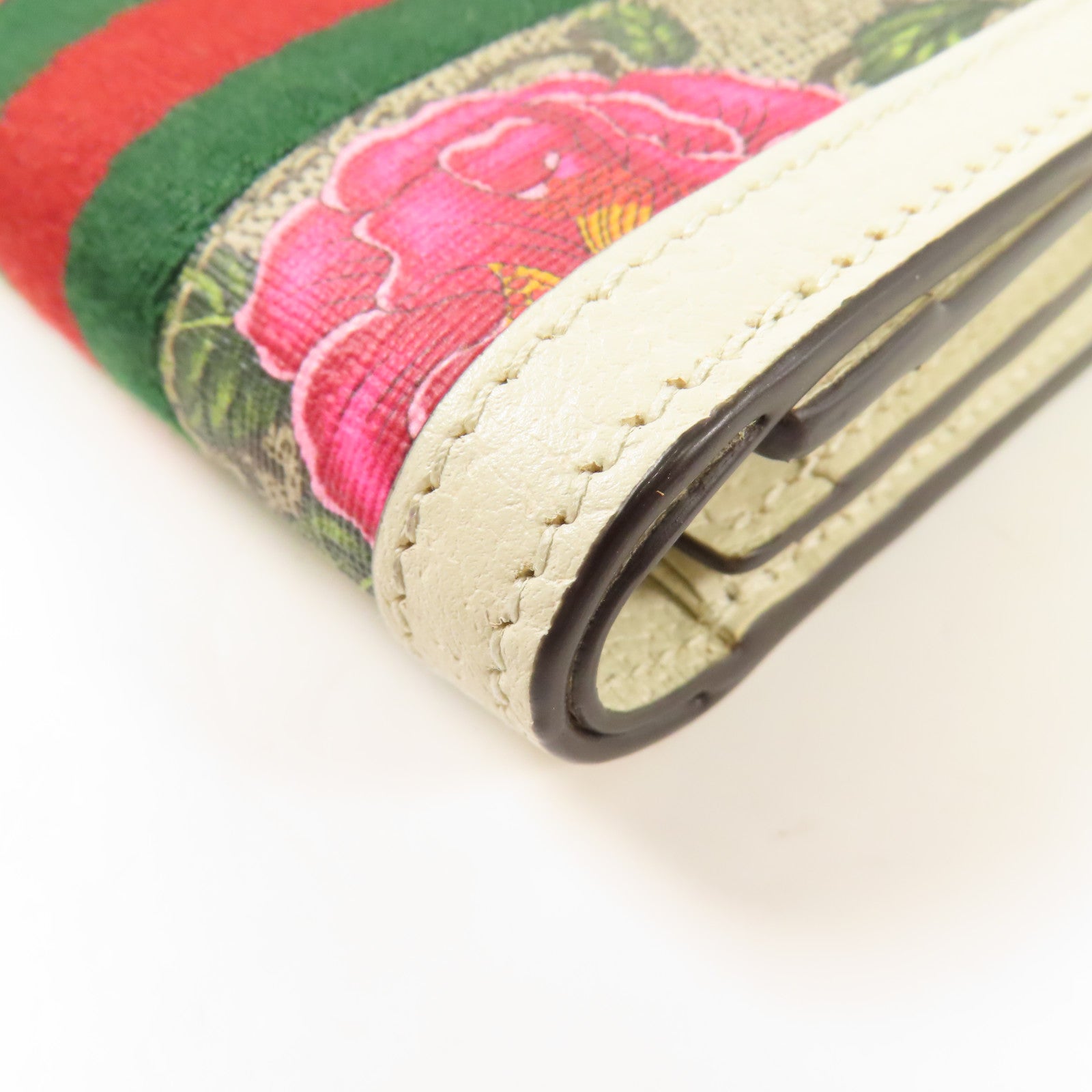 GUCCI GG GHW Wallet Bi-Fold Wallet PVC Coated Canvas 598662 White/Multicolor