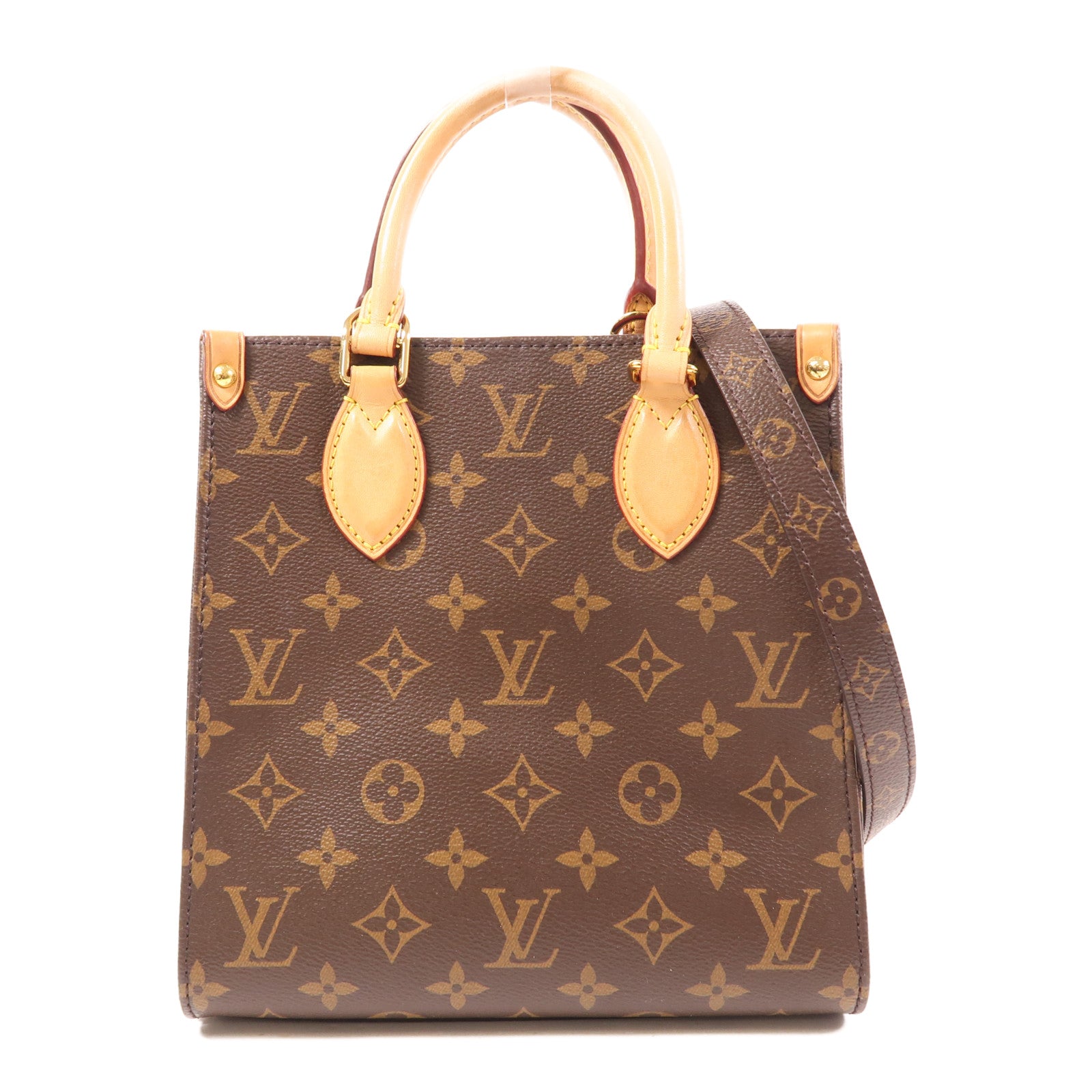 LOUIS VUITTON 【激減優惠】Monogram Sac Plat BB金扣手挽肩背兩用袋