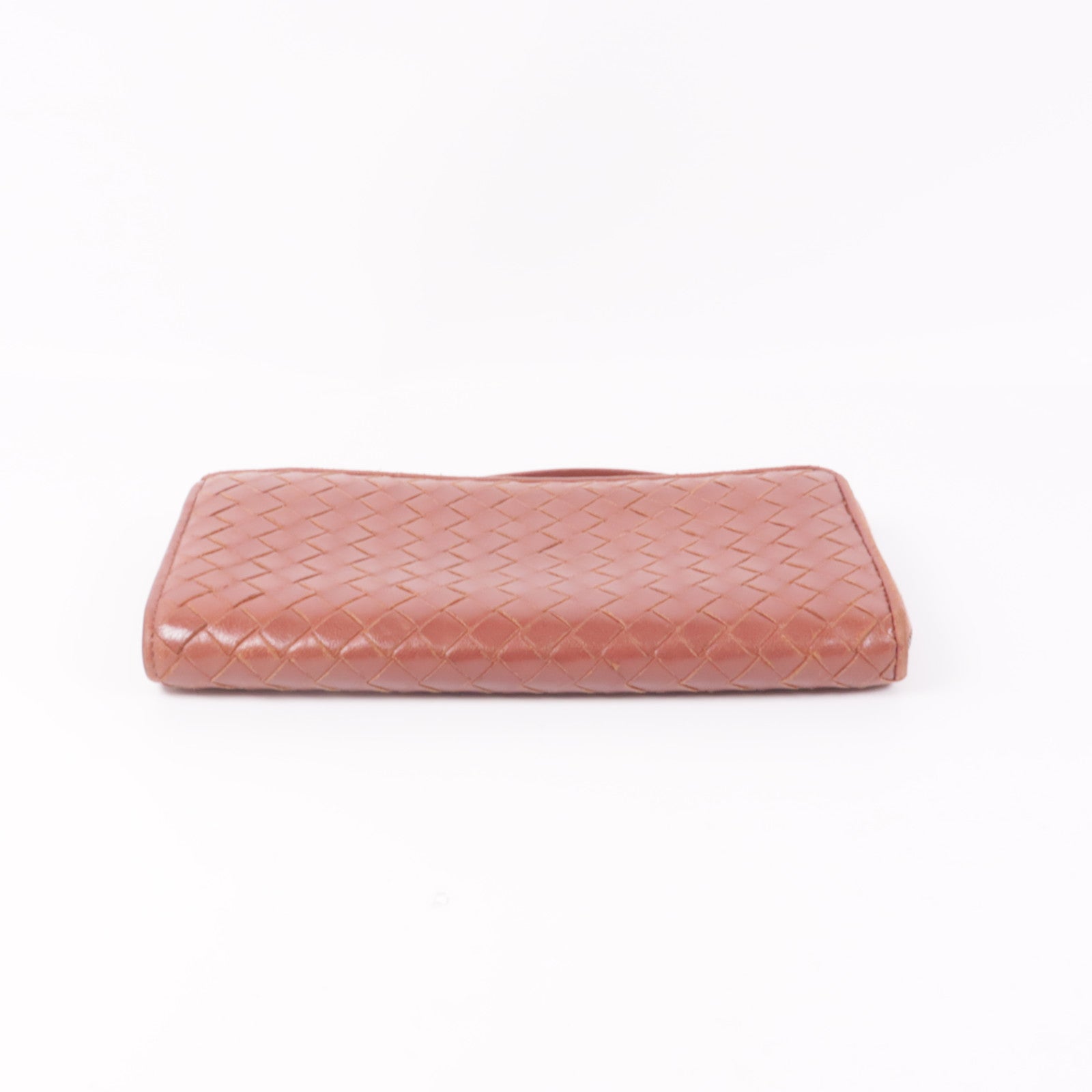 BOTTEGA VENETA 織紋皮革Long Wallet銀扣長錢包
