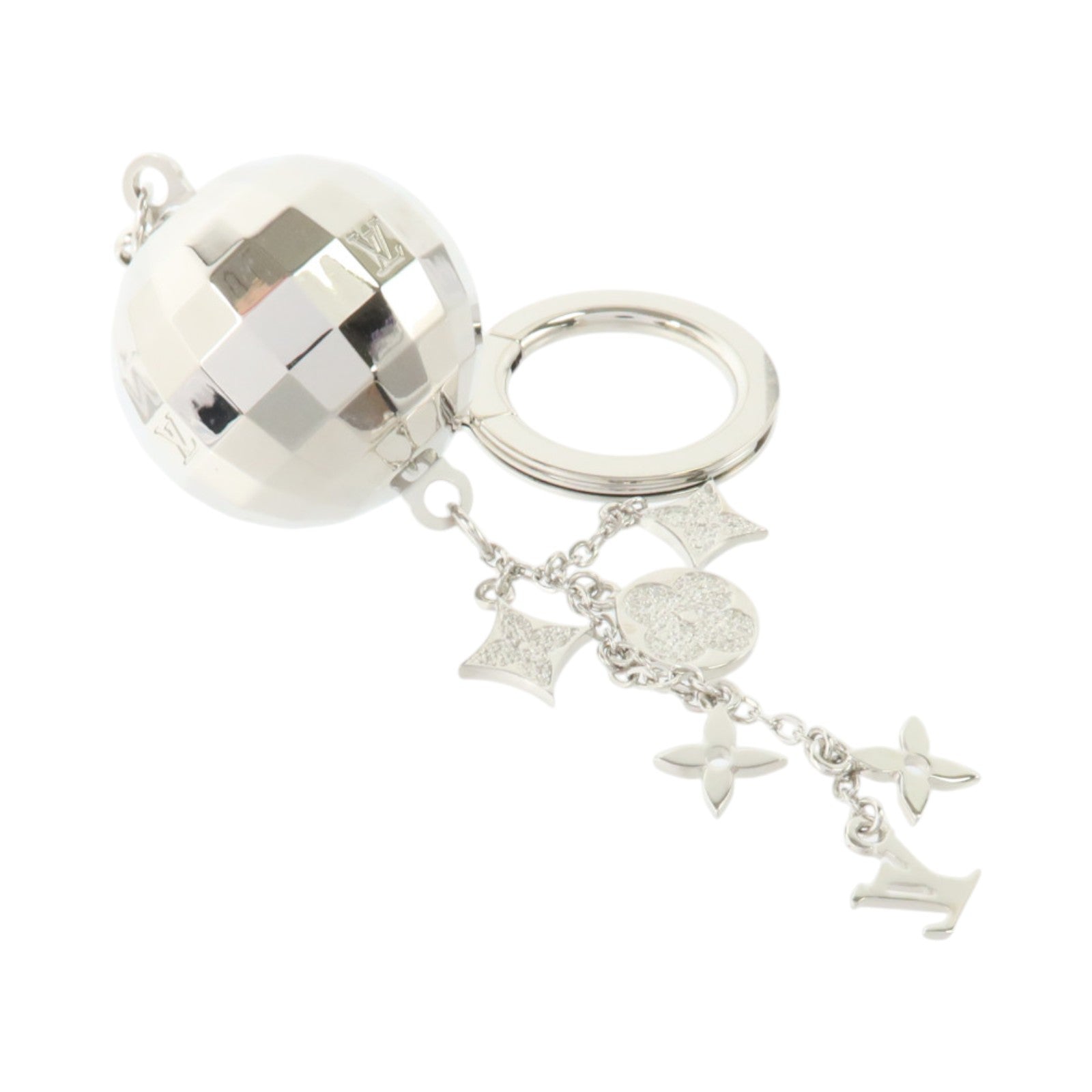 LOUIS VUITTON 金屬Porte-Cles Glitter Mirror Ball Charm掛飾