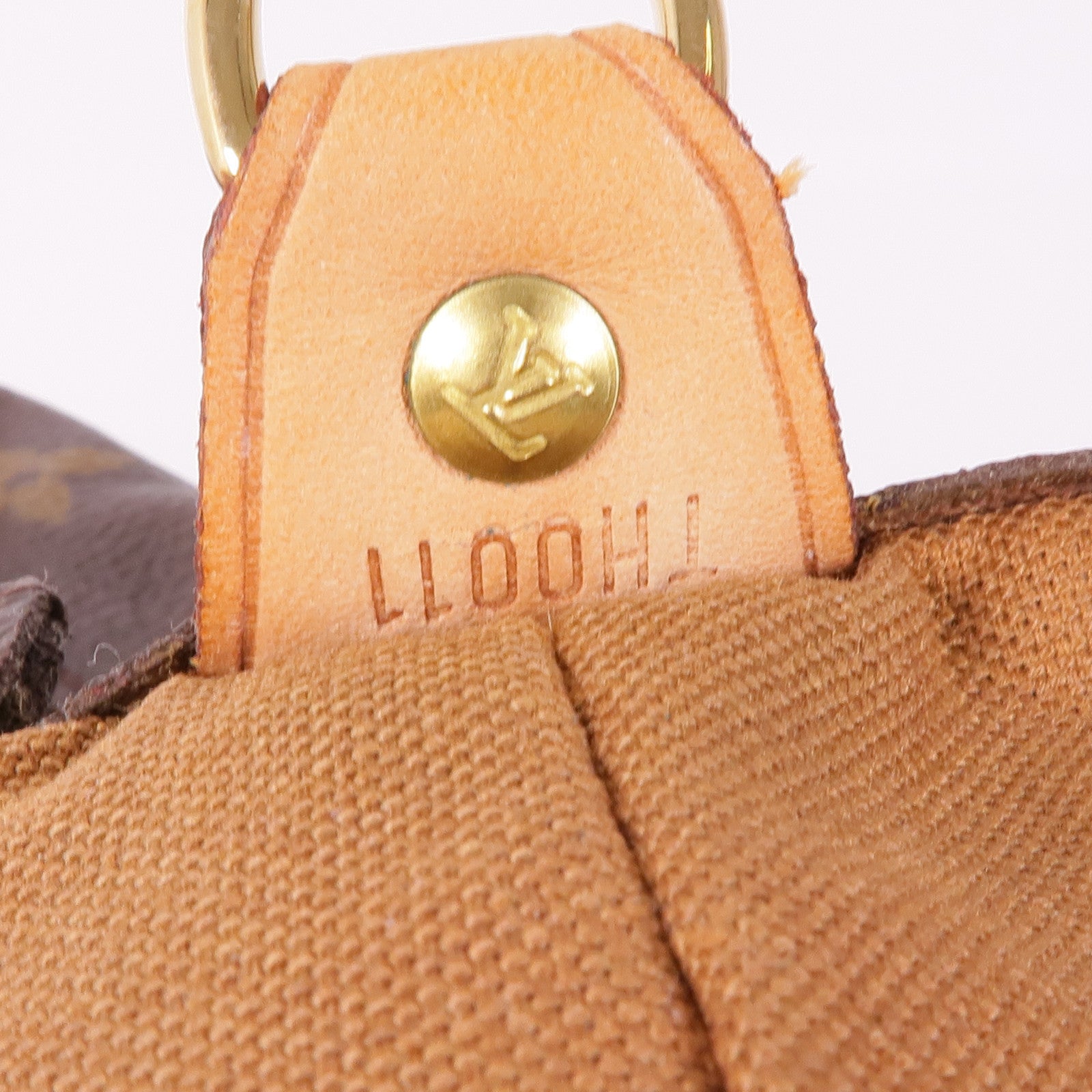 LOUIS VUITTON Monogram Cabas Mezzo金扣肩背袋/手挽袋棕色