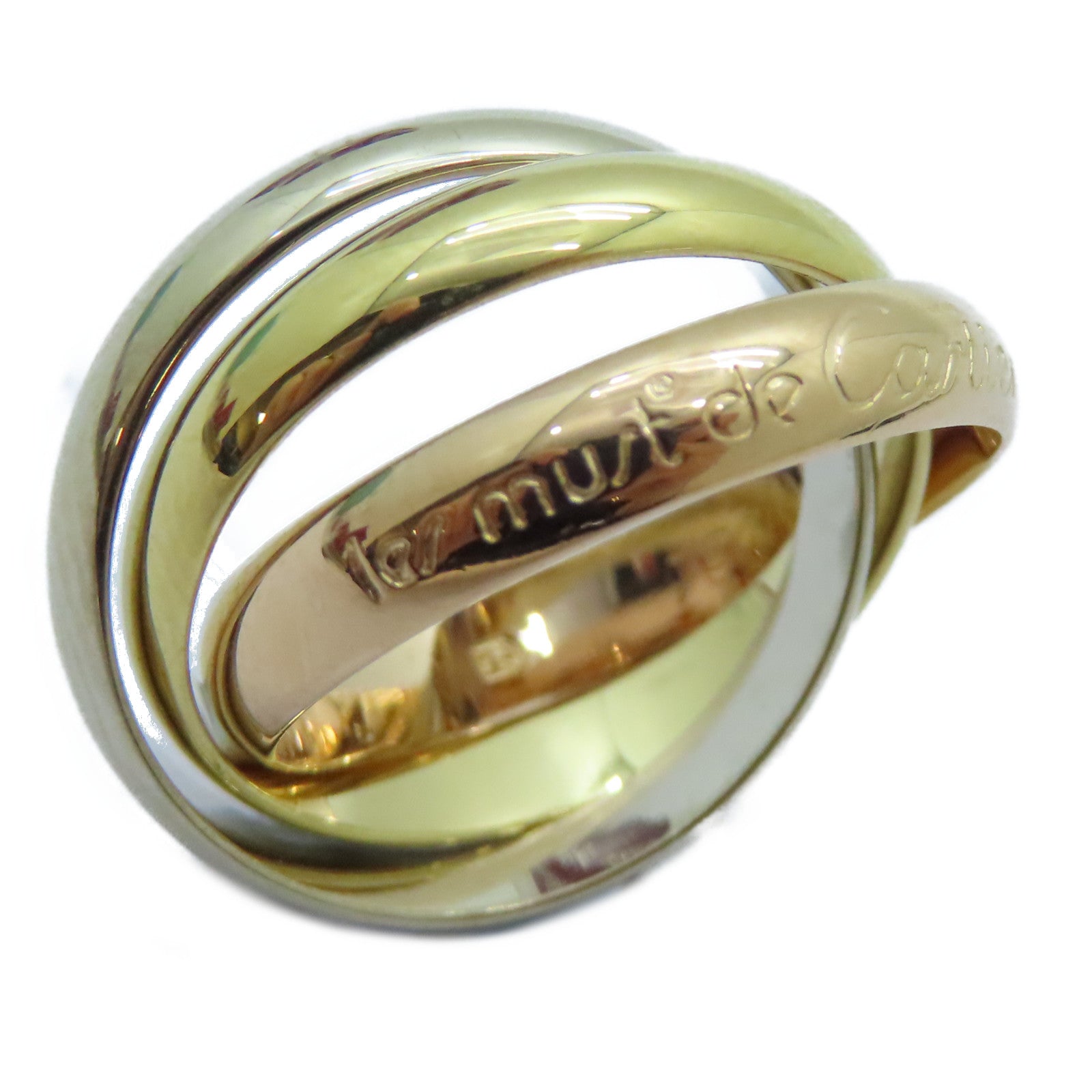 CARTIER 【激減優惠】18K黃金/白金/玫瑰金Trinity戒指Cartier#50/US#5.25