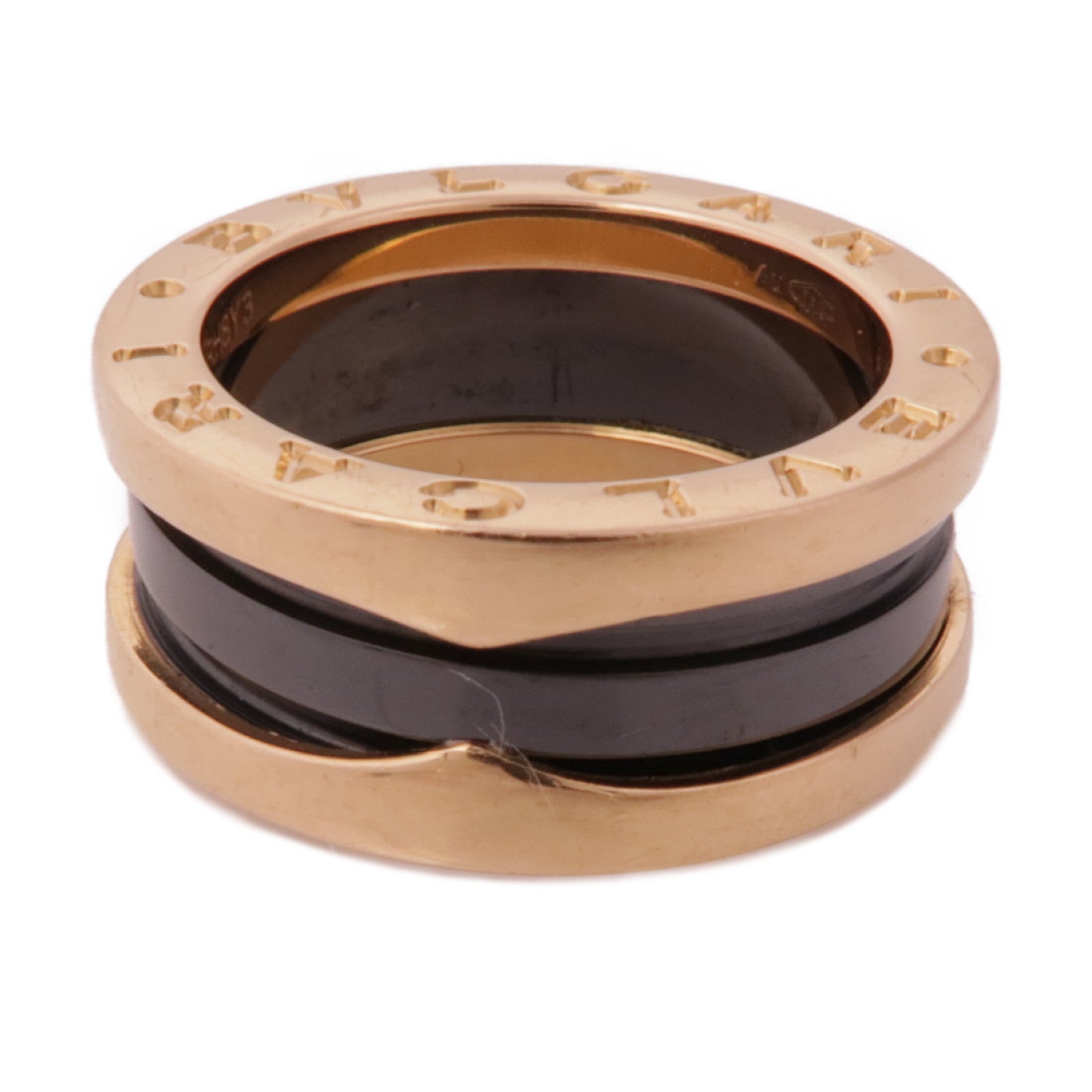 BVLGARI【激減優惠】 18K玫瑰金/陶瓷B-zero1 Ring戒指US#4.25