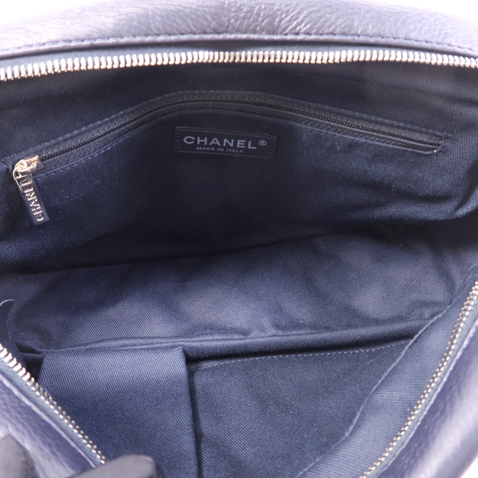 CHANEL 牛皮皮革Shoulder Bag銀扣鏈帶肩背袋