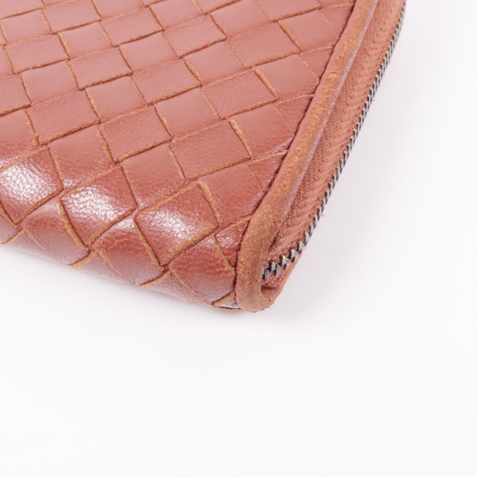 BOTTEGA VENETA 織紋皮革Long Wallet銀扣長錢包