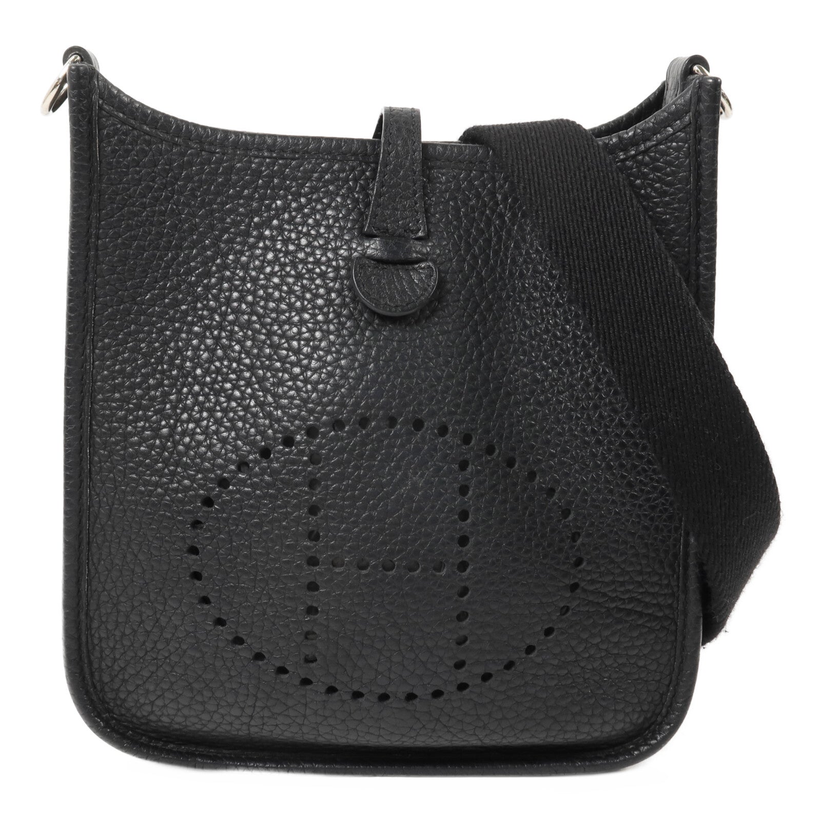 HERMES Clemence皮革Evelyne TPM肩背袋Noir