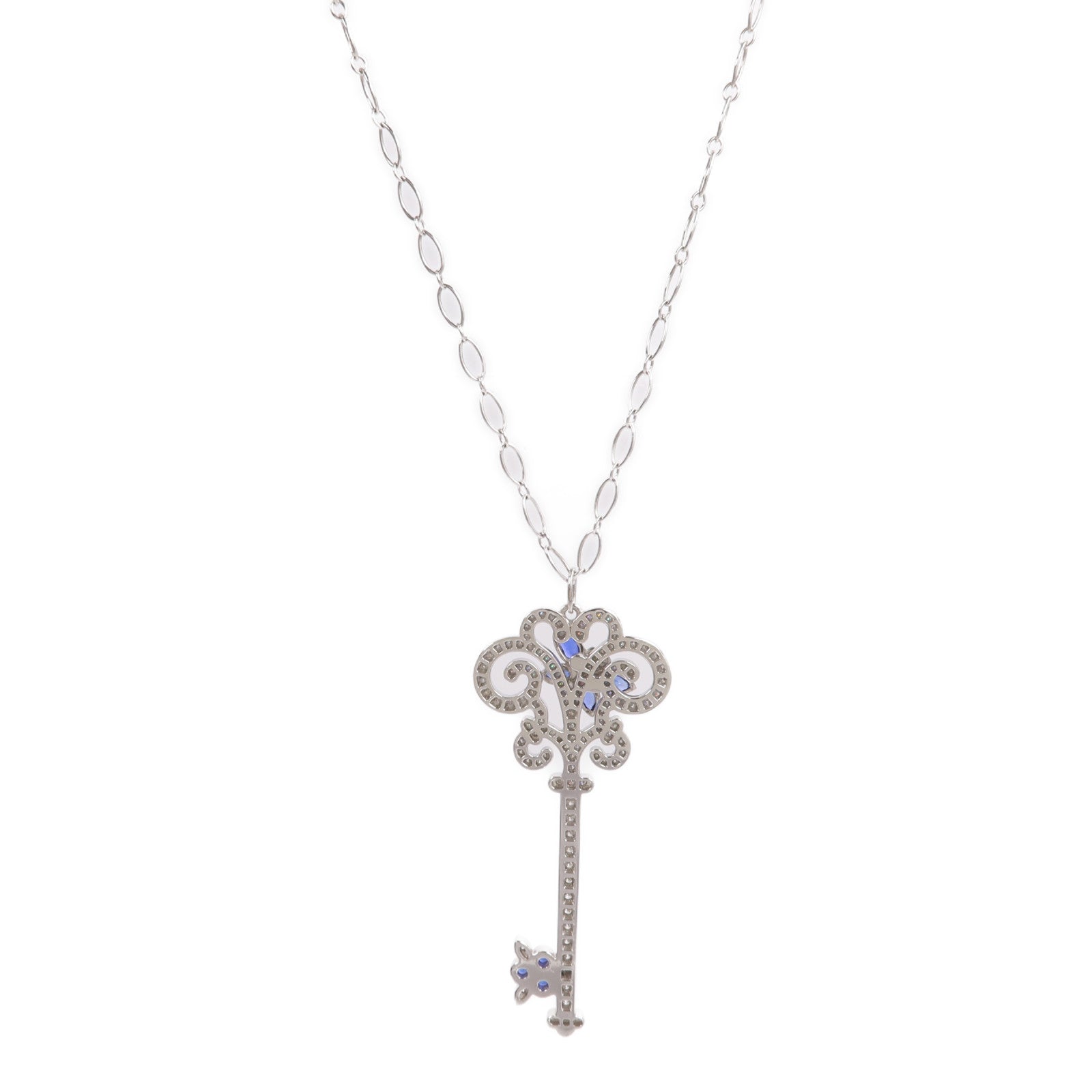 TIFFANY＆CO PT950鉑金/18K白金Enchanted Necklace鑽石項鍊