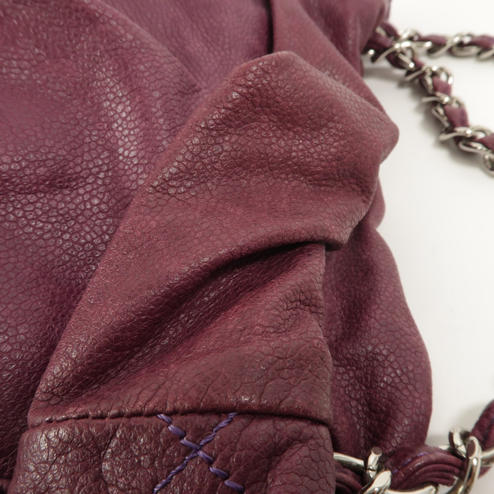 CHANEL 牛皮皮革Caviar 31 Drawstring Tote鏈帶肩背袋
