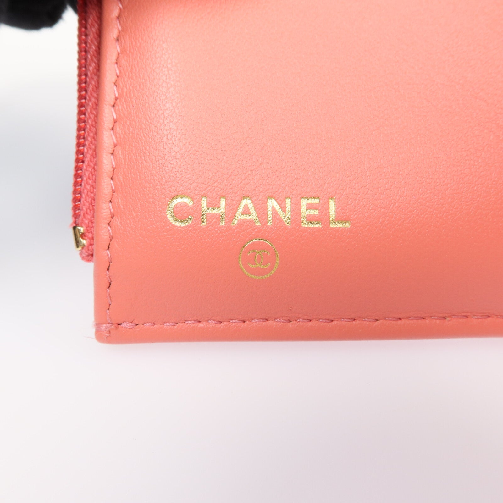 CHANEL 【激減優惠】牛皮皮革Wallet金扣錢包