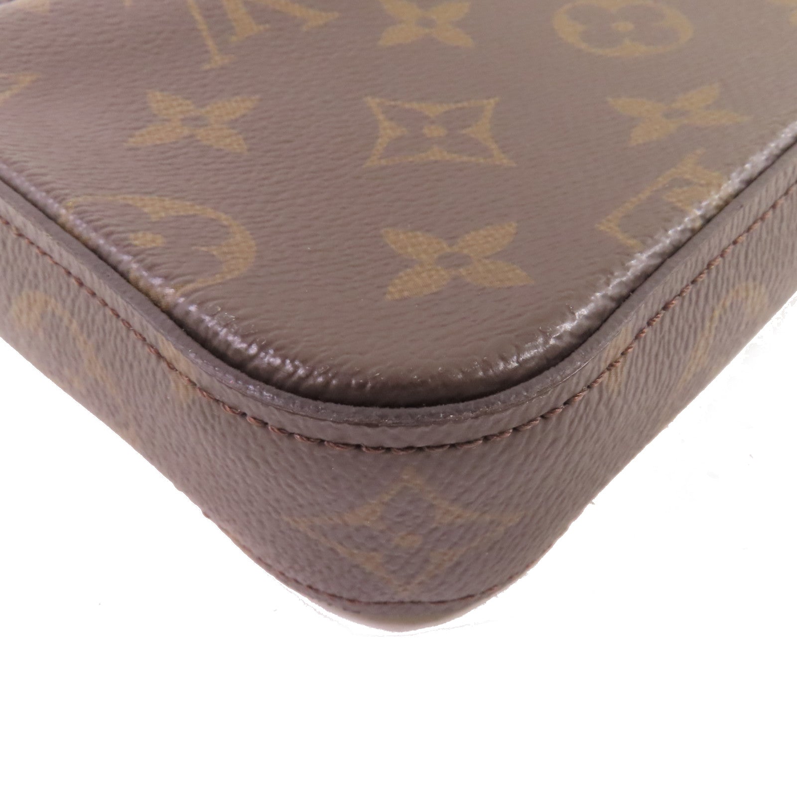LOUIS VUITTON Monogram Pochette Felicie Pouch Shoulder Bag金扣肩背袋啡色
