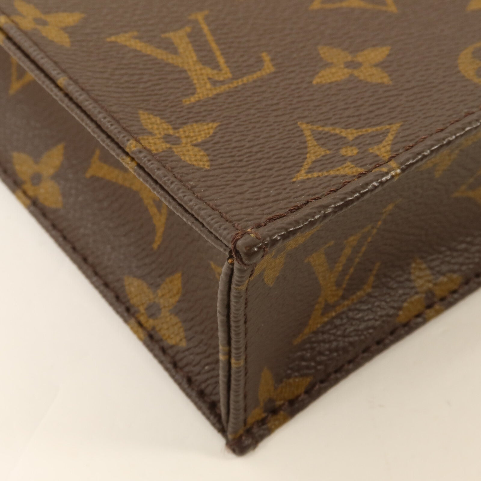 LOUIS VUITTON Monogram Petit Sac Plat手挽肩背兩用袋