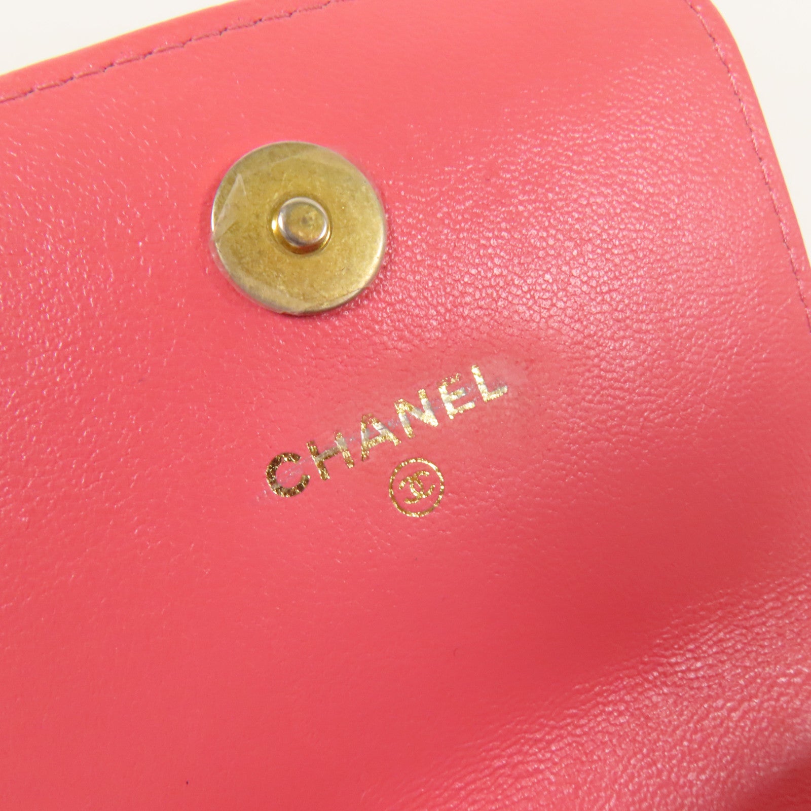 CHANEL 牛皮皮革Chain Shoulder金扣鏈帶肩背袋