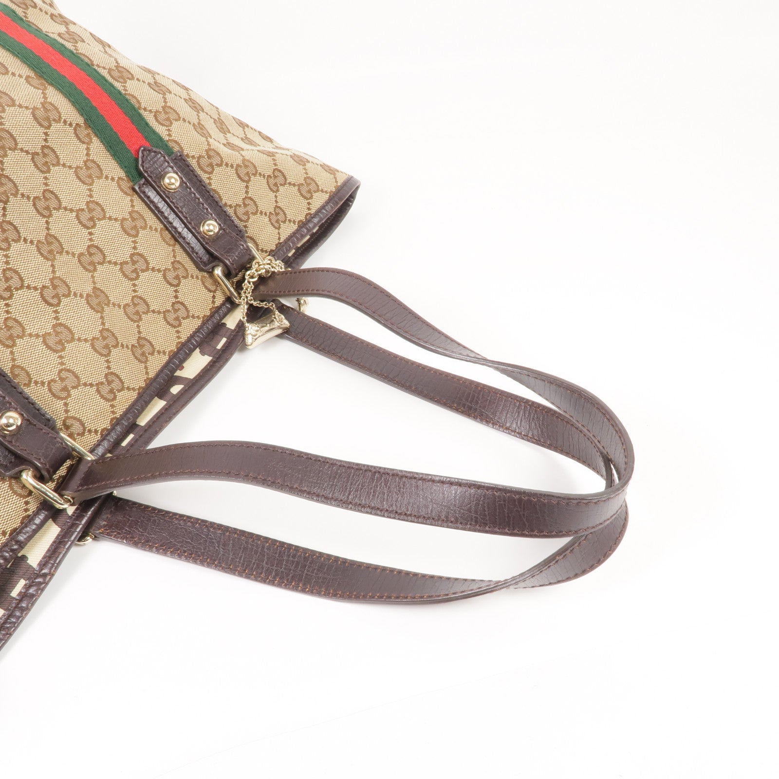 GUCCI 帆布Shoulder Tote金扣肩背袋/手挽袋