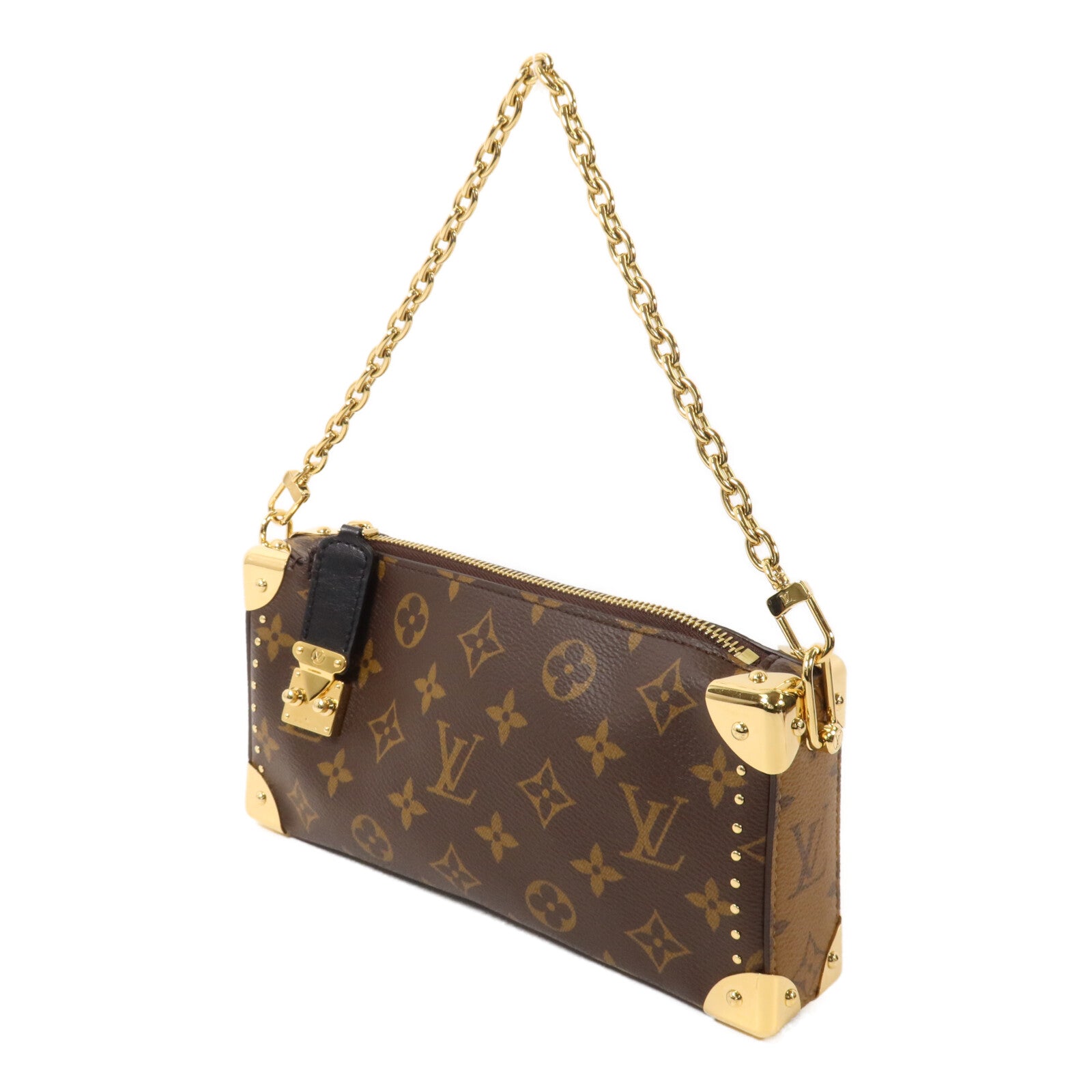 LOUIS VUITTON Monogram Slim Trunk鏈帶肩背袋