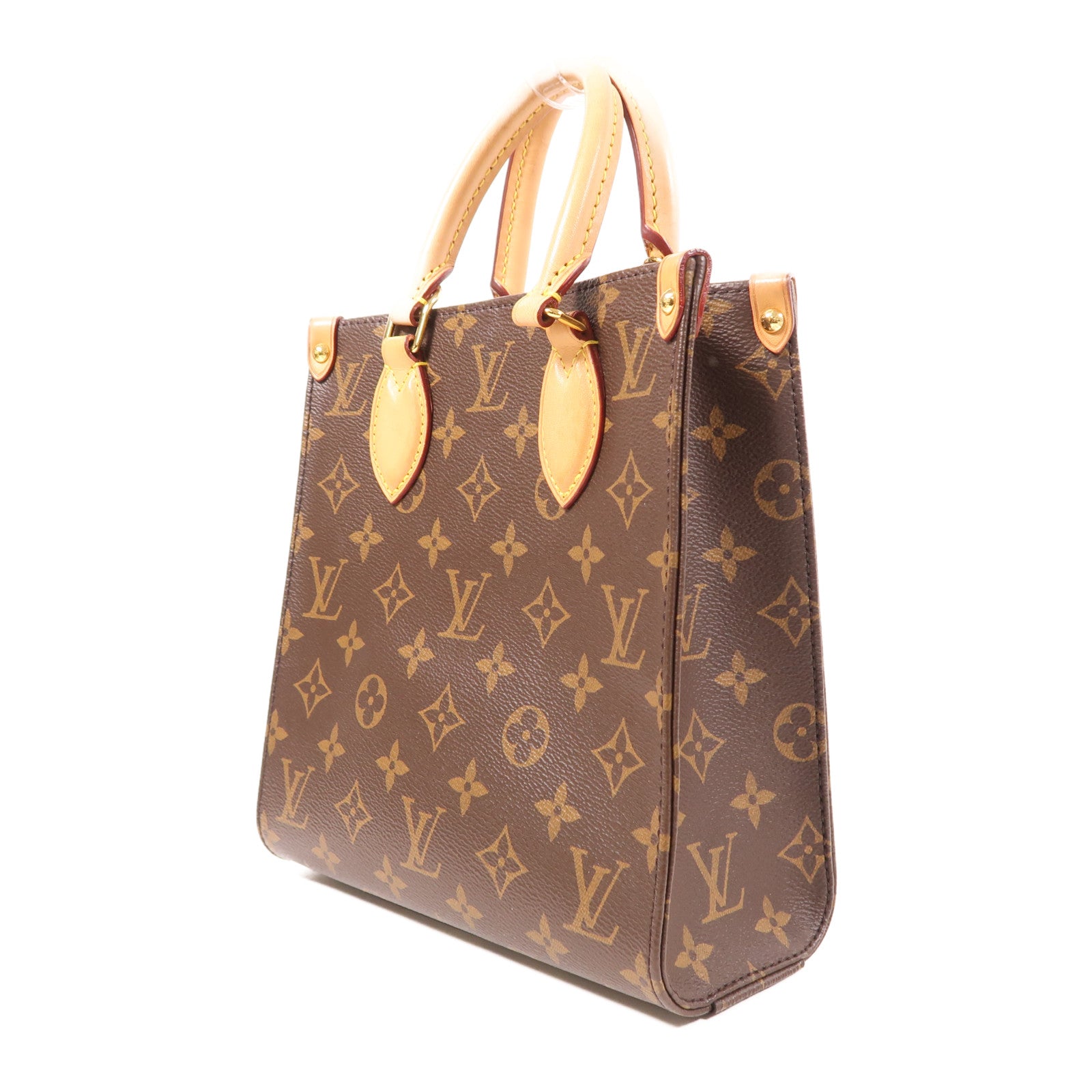 LOUIS VUITTON 【激減優惠】Monogram Sac Plat BB金扣手挽肩背兩用袋