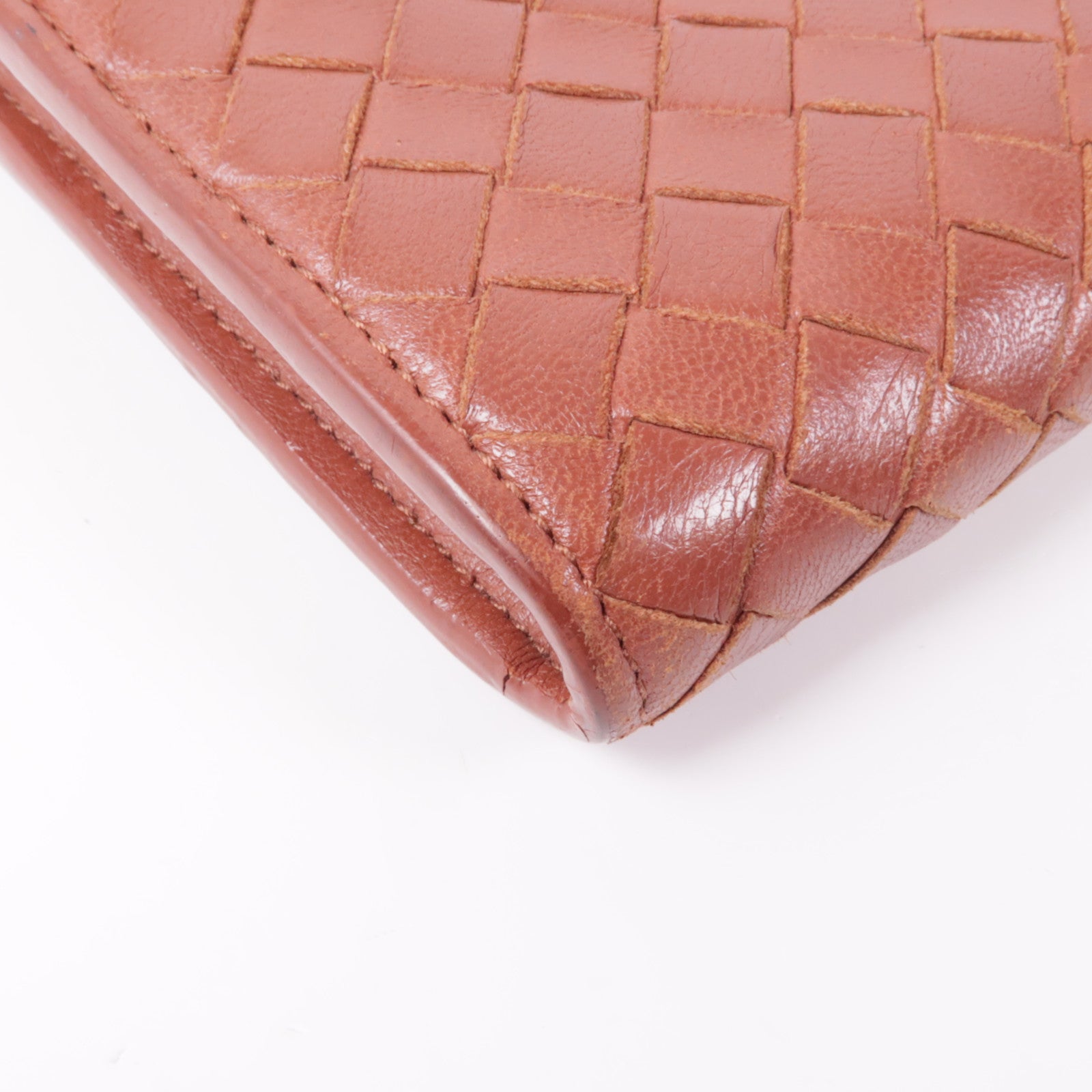 BOTTEGA VENETA 織紋皮革Long Wallet銀扣長錢包