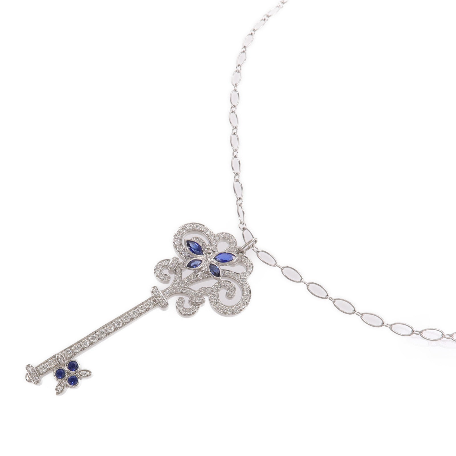 TIFFANY＆CO PT950鉑金/18K白金Enchanted Necklace鑽石項鍊