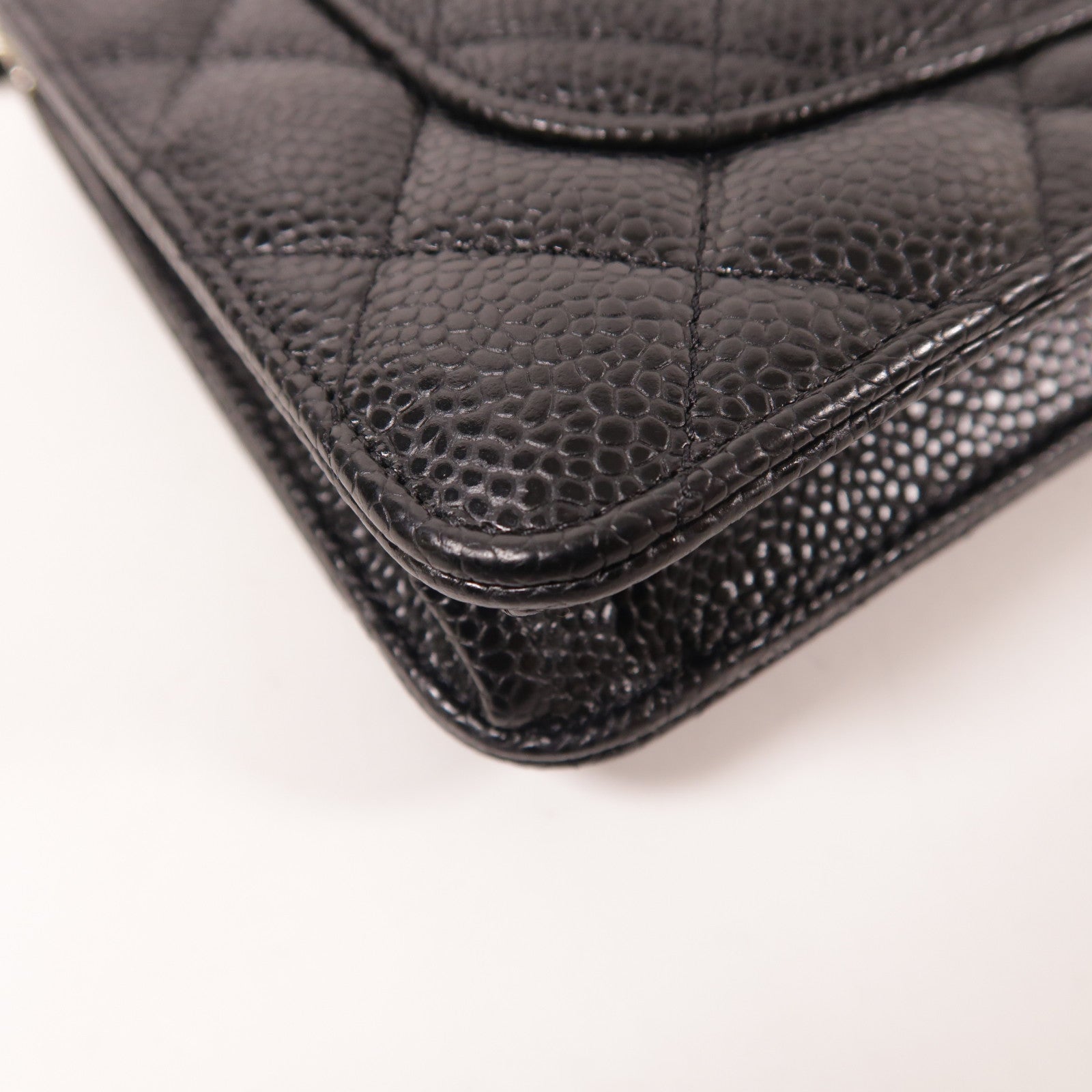 CHANEL 牛皮皮革Wallet On Chain銀扣鏈帶肩背袋