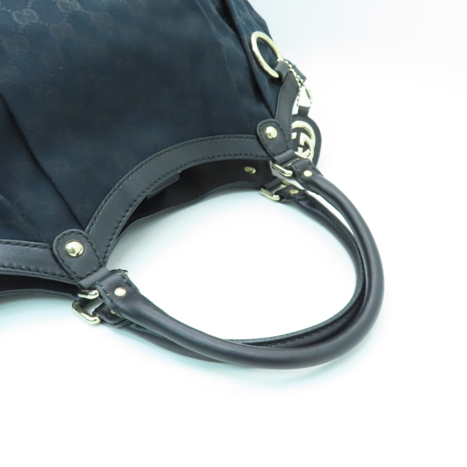 GUCCI 【激減優惠】帆布Shoulder Bag銀扣肩背袋藍色