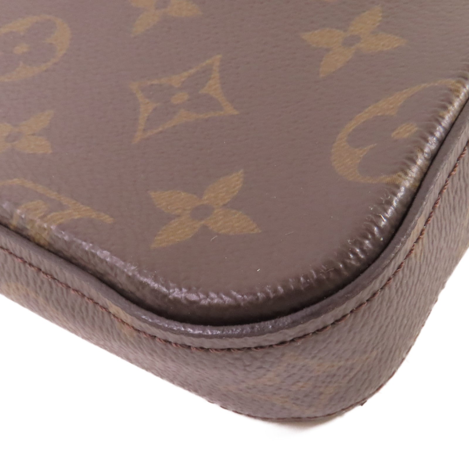 LOUIS VUITTON Monogram Pochette Felicie Pouch Shoulder Bag金扣肩背袋啡色