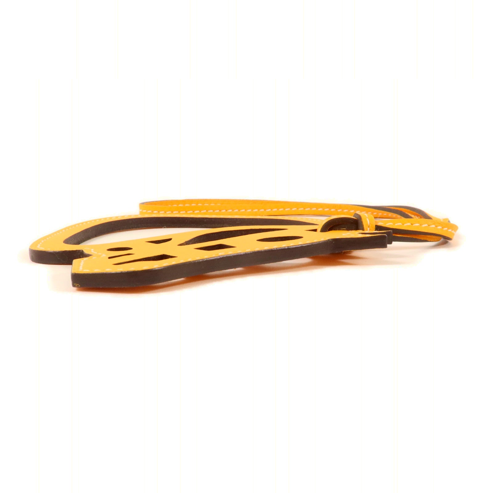 HERMES Swift皮革Paddock Cheval Charm掛飾Jaune Ambre