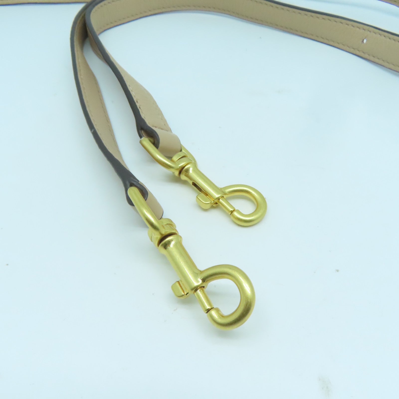 Tory Burch 【激減優惠】牛皮皮革2 Way Shoulder Bag金扣手挽肩背兩用袋米色