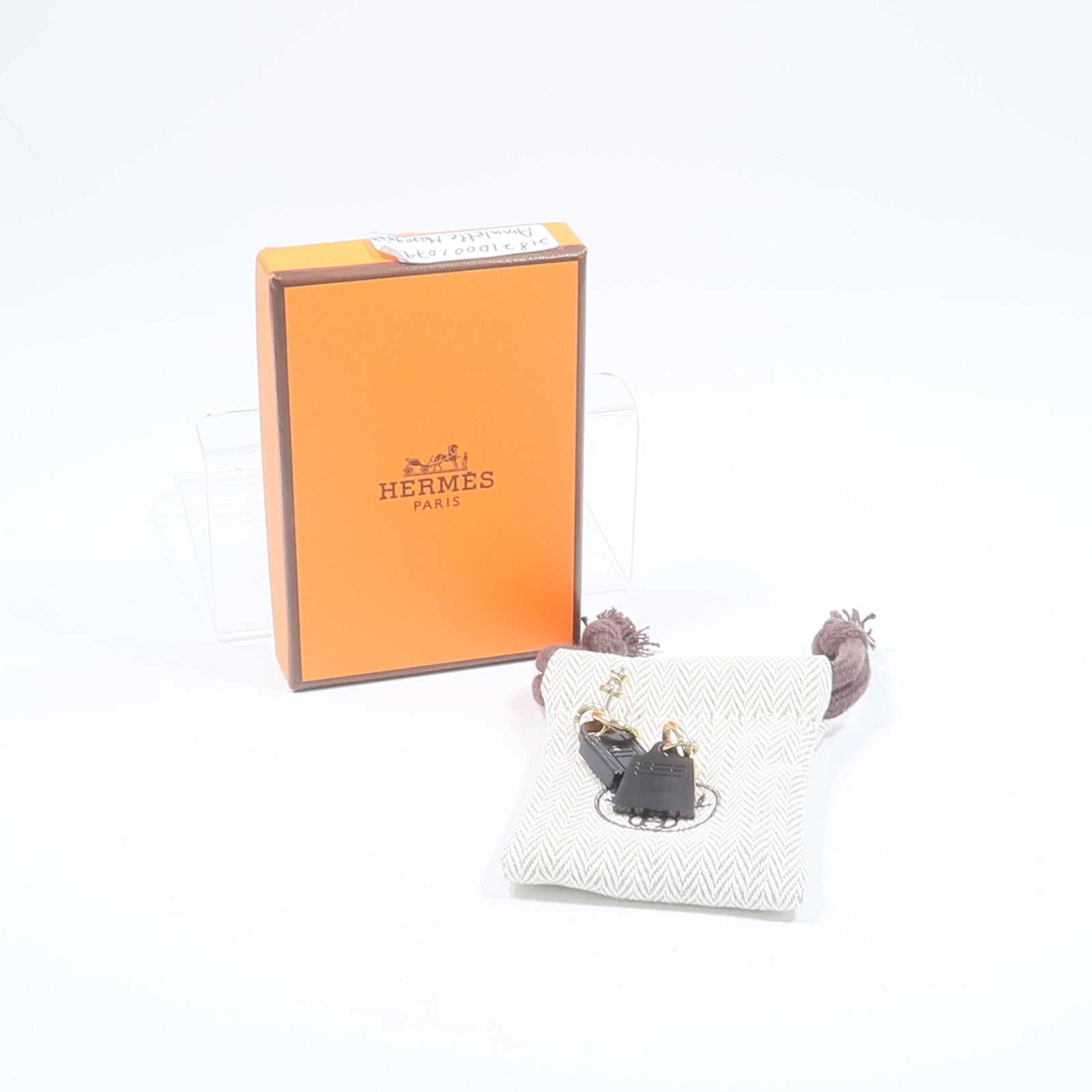 HERMES 水牛角/金屬Amulette Maroquinier Earrings耳環