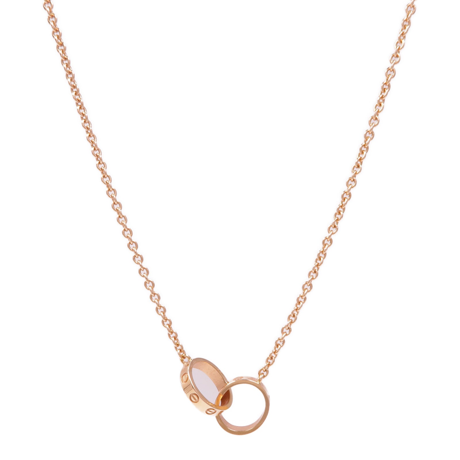 CARTIER 18K玫瑰金Love Necklace項鍊