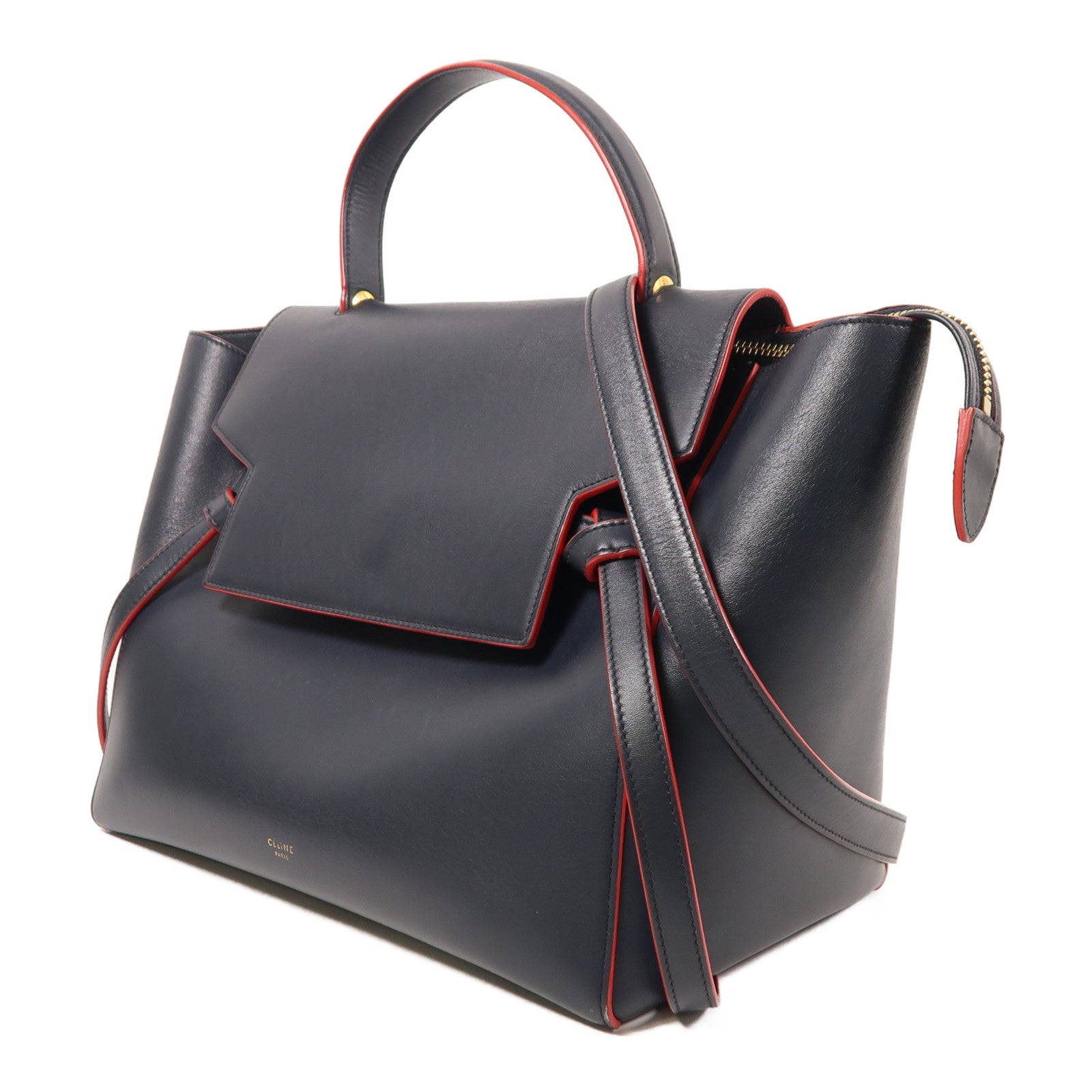 CELINE 牛皮皮革Mini Belt Bag金扣手挽肩背兩用袋