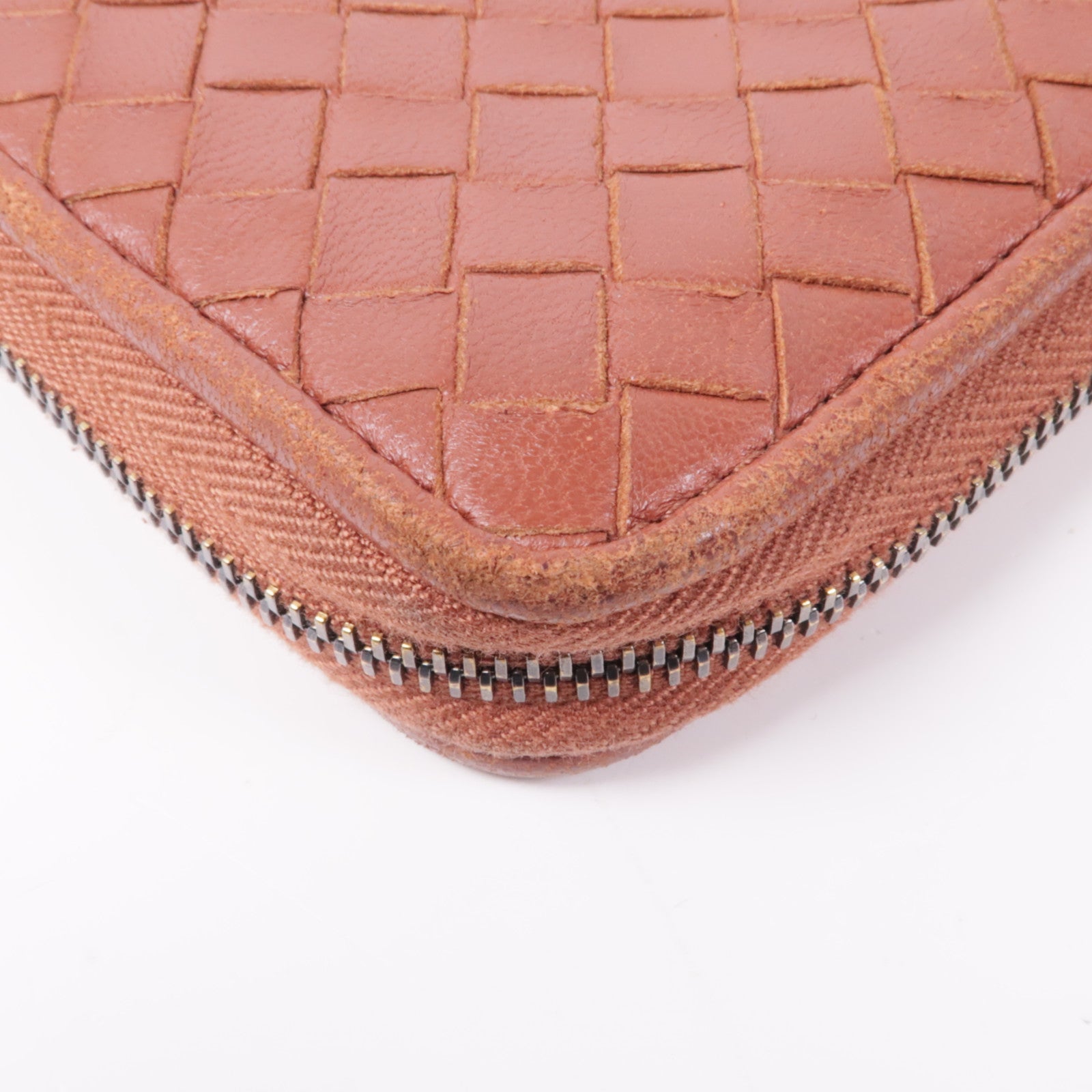 BOTTEGA VENETA 織紋皮革Long Wallet銀扣長錢包