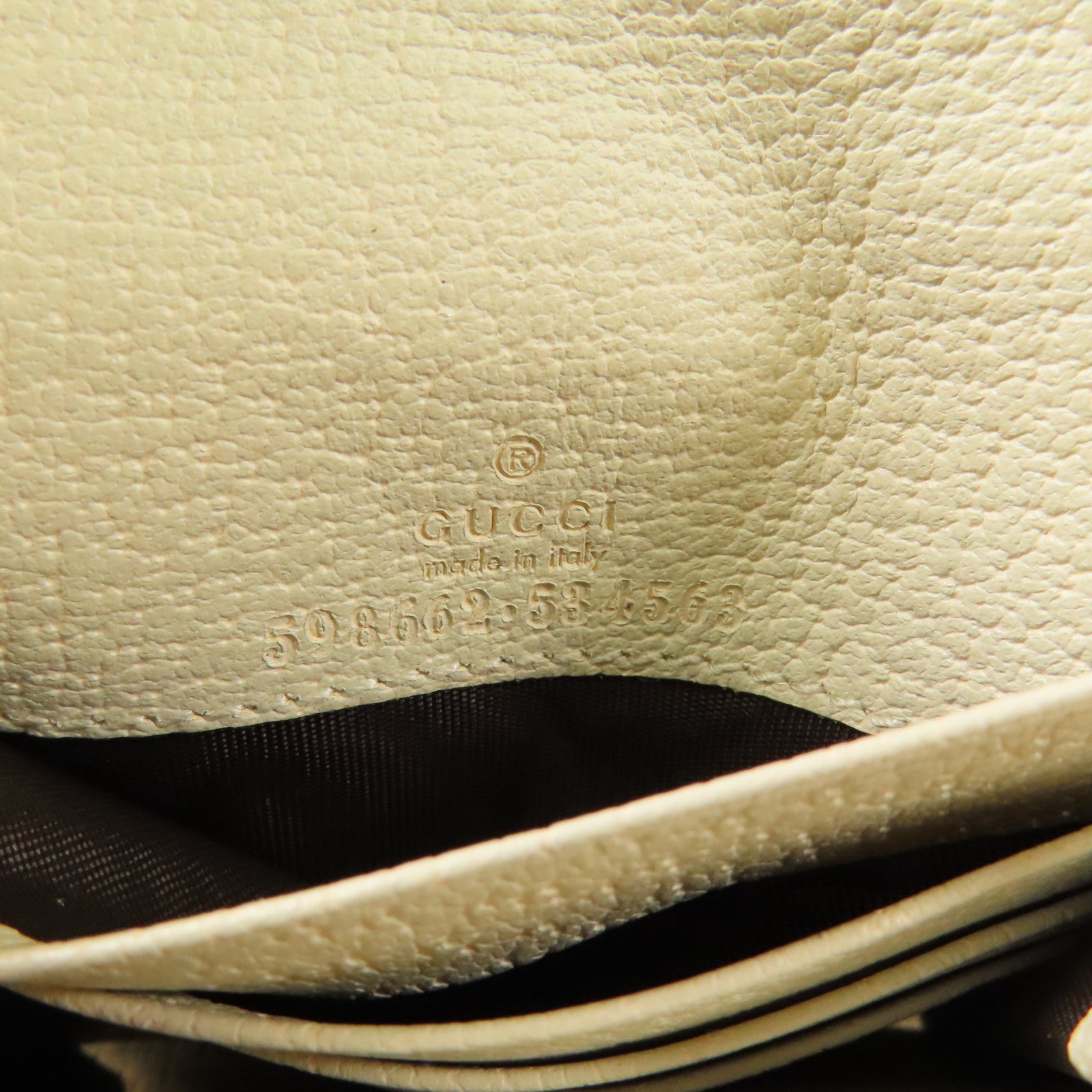 GUCCI GG GHW Wallet Bi-Fold Wallet PVC Coated Canvas 598662 White/Multicolor
