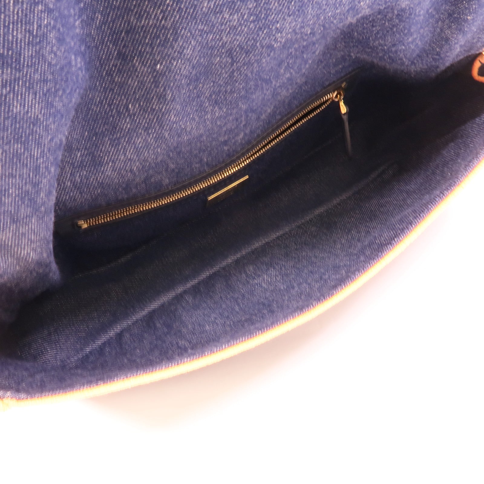 FENDI 牛仔布Baguette Large手挽肩背兩用袋