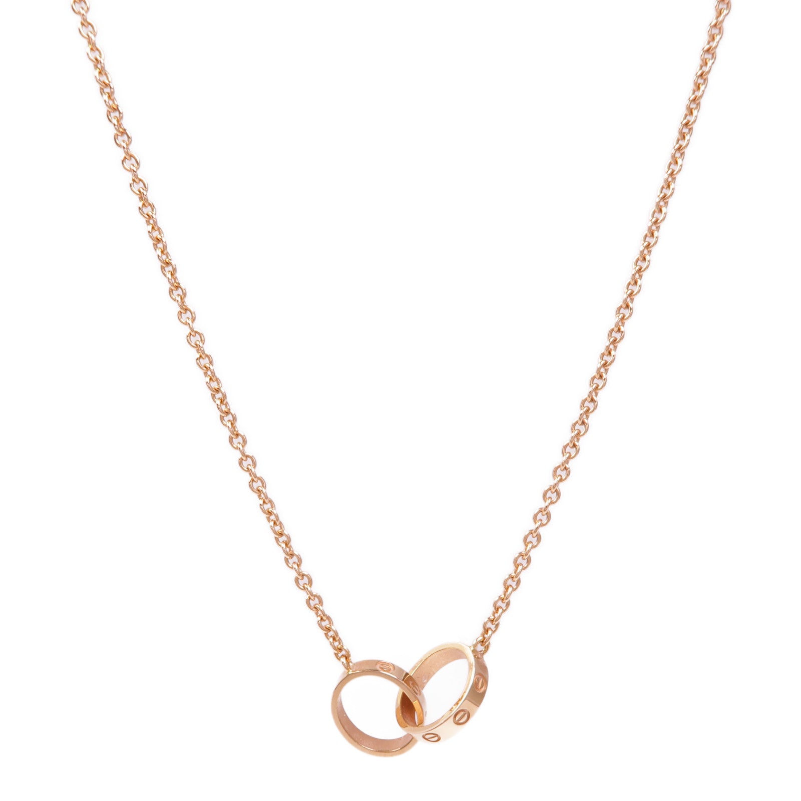 CARTIER 18K玫瑰金Love Necklace項鍊