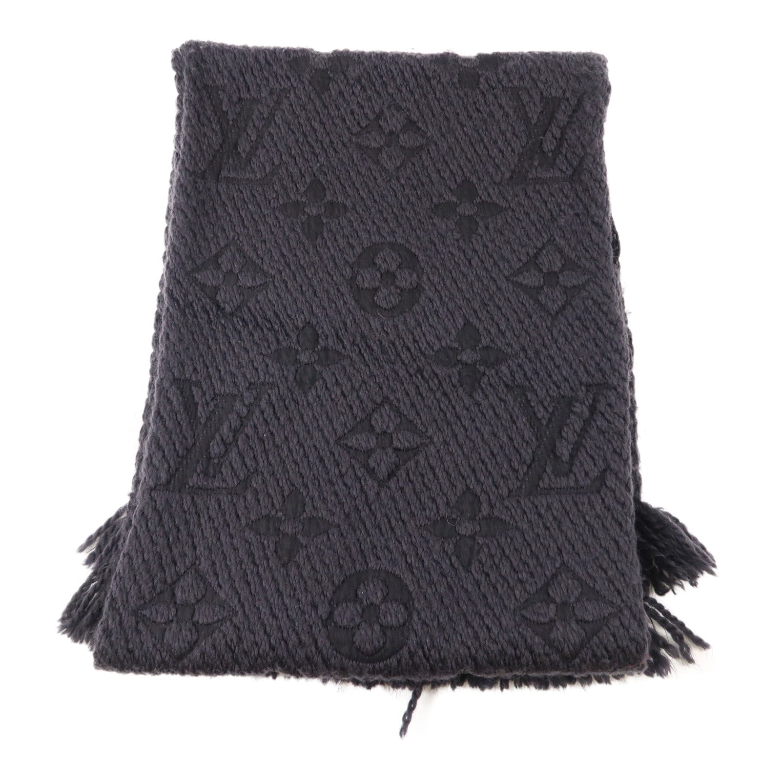 LOUIS VUITTON LV Scarf Scarves M72431 Silk Wool Black