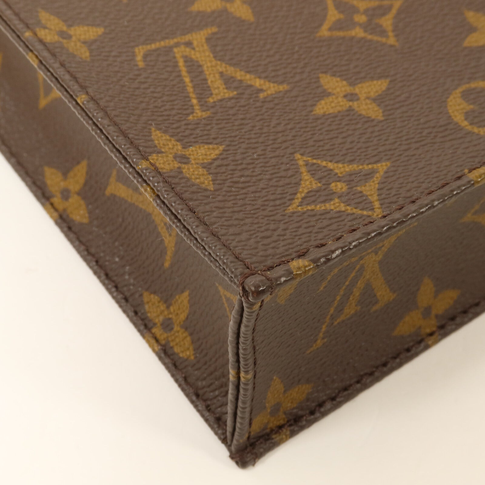 LOUIS VUITTON Monogram Petit Sac Plat手挽肩背兩用袋