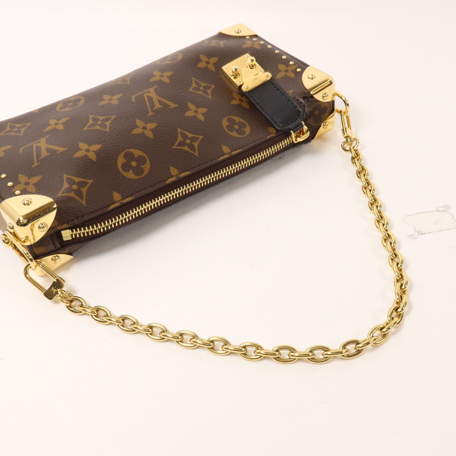 LOUIS VUITTON Monogram Slim Trunk鏈帶肩背袋
