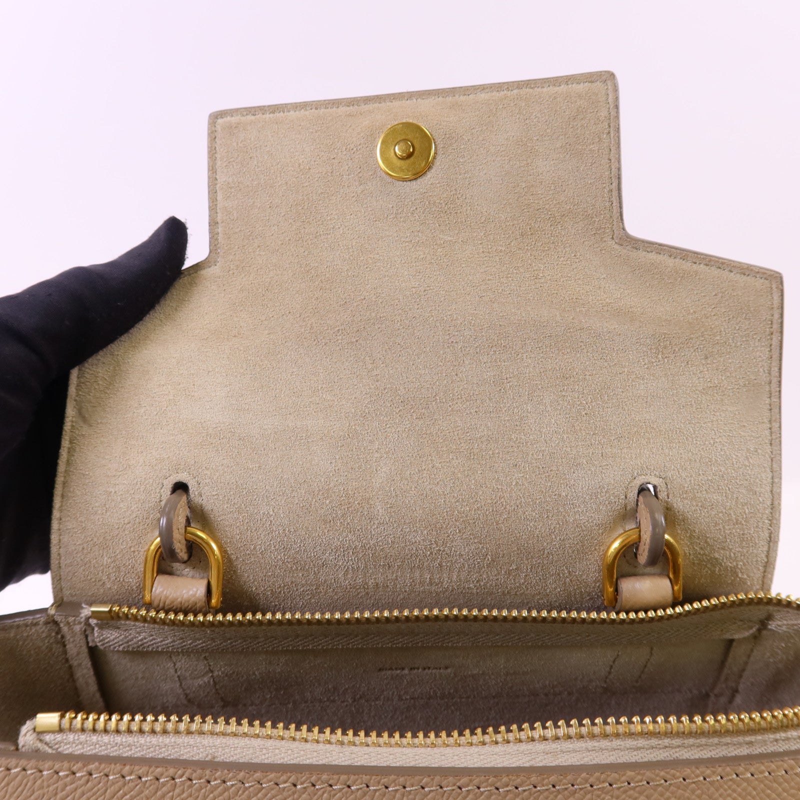 CELINE 牛皮皮革Belt Bag Nano金扣肩背袋