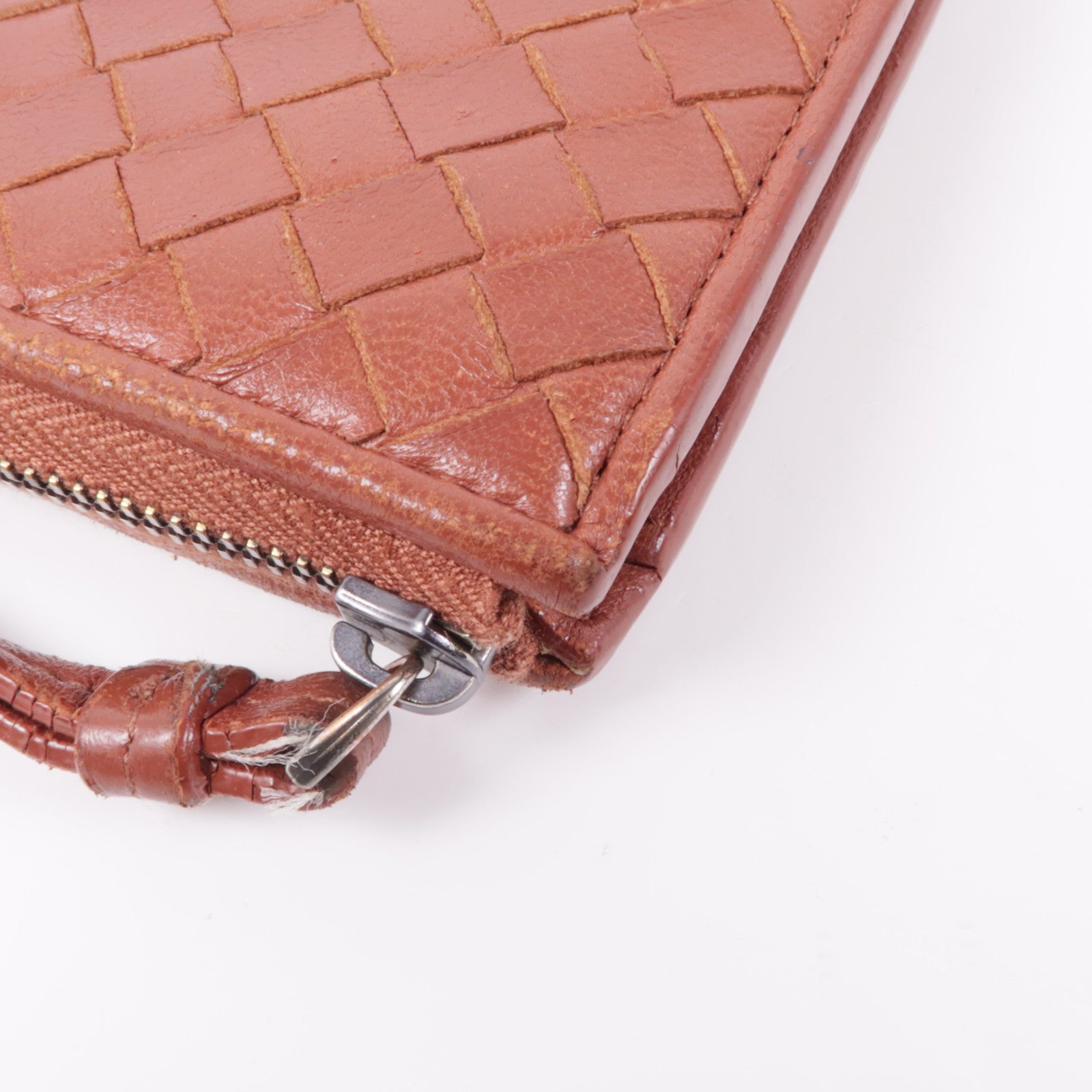 BOTTEGA VENETA 織紋皮革Long Wallet銀扣長錢包