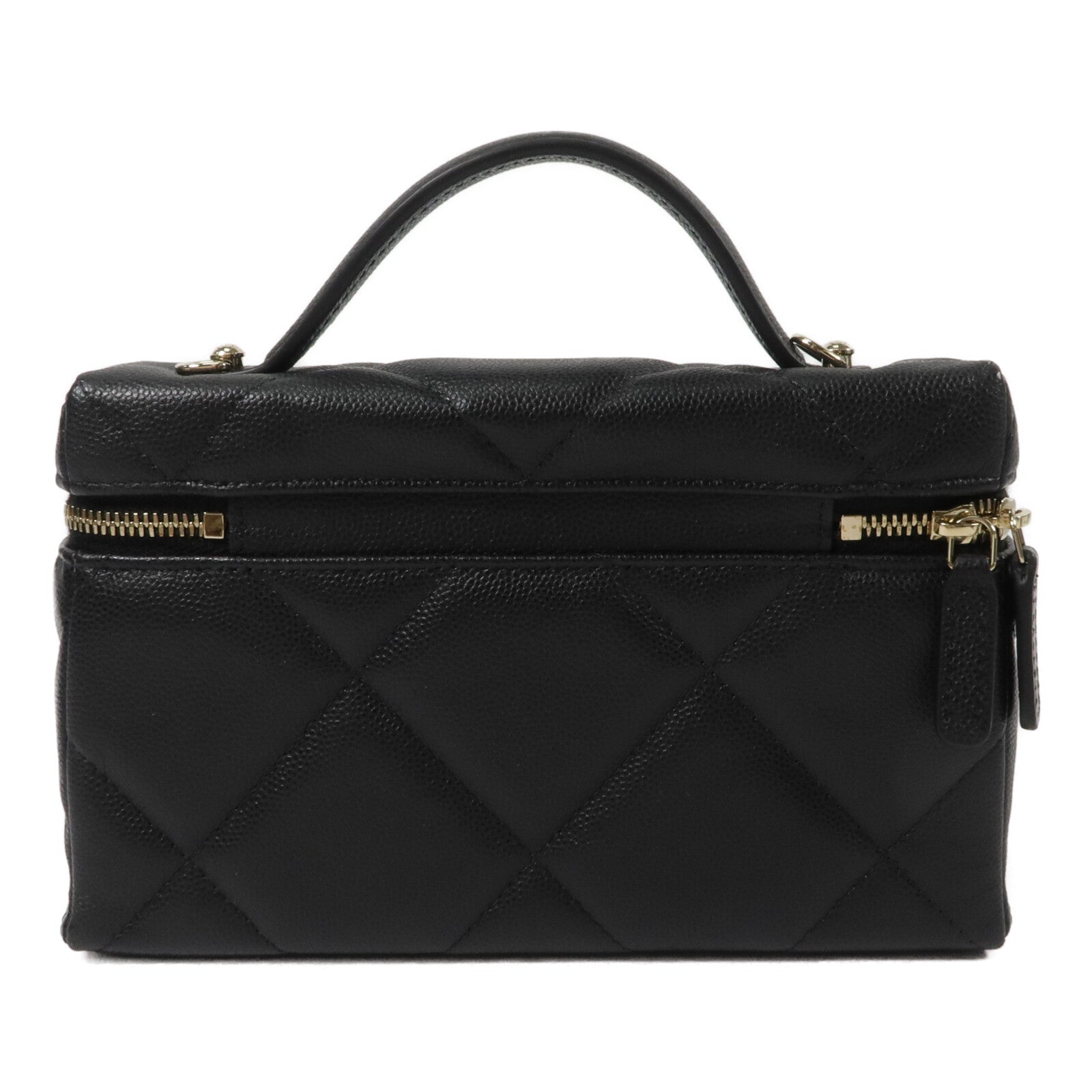 CHANEL 牛皮皮革Vanity Case鏈帶手挽肩背兩用袋