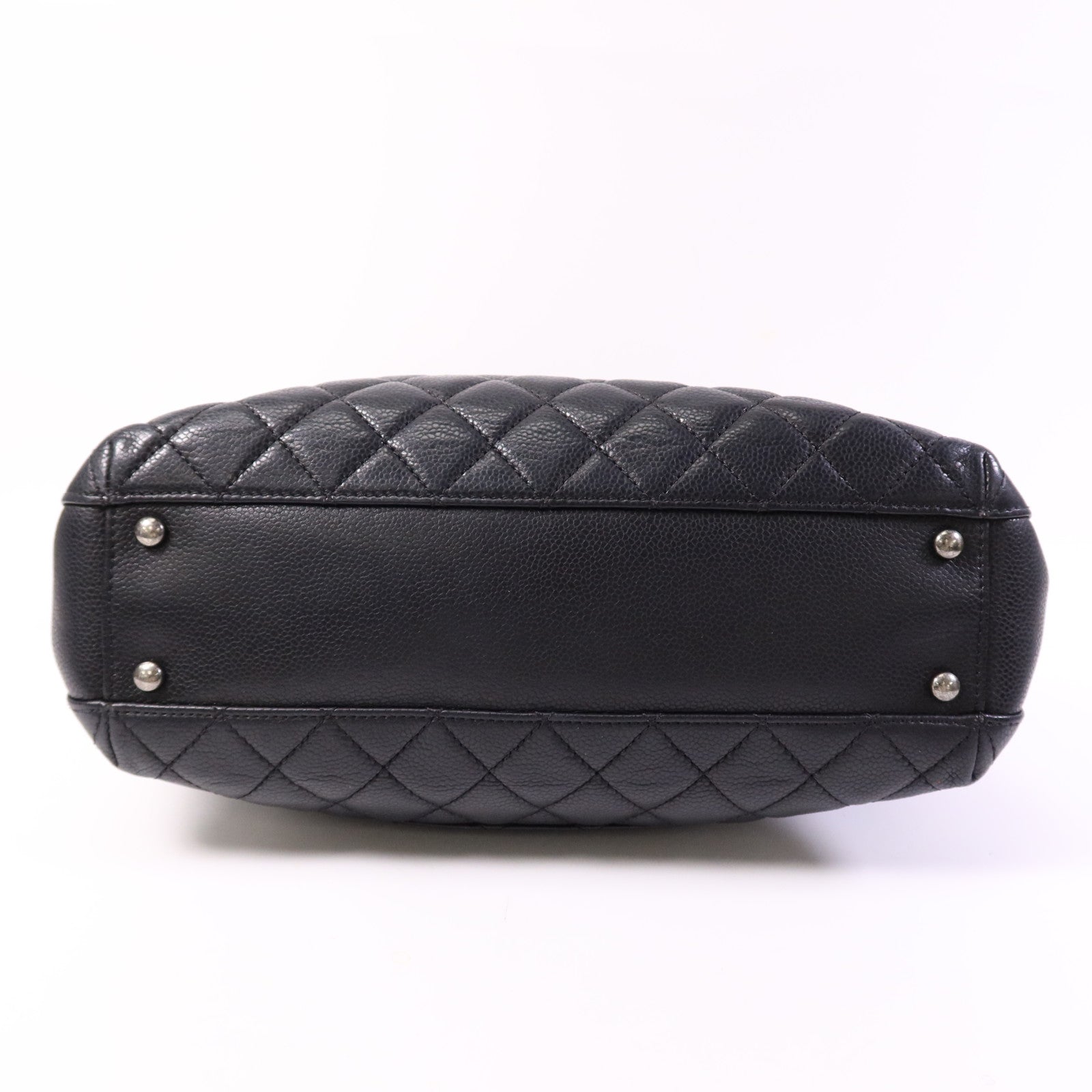 CHANEL 牛皮皮革Tote Bag銀扣鏈帶手挽袋