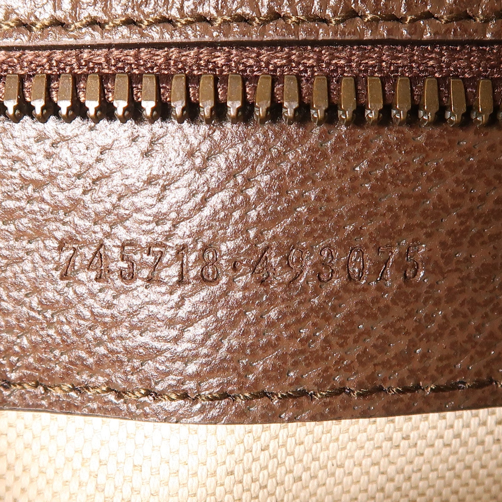 GUCCI GG GHW Ophidia Backpack Bag 745718 Coated Canvas Brown