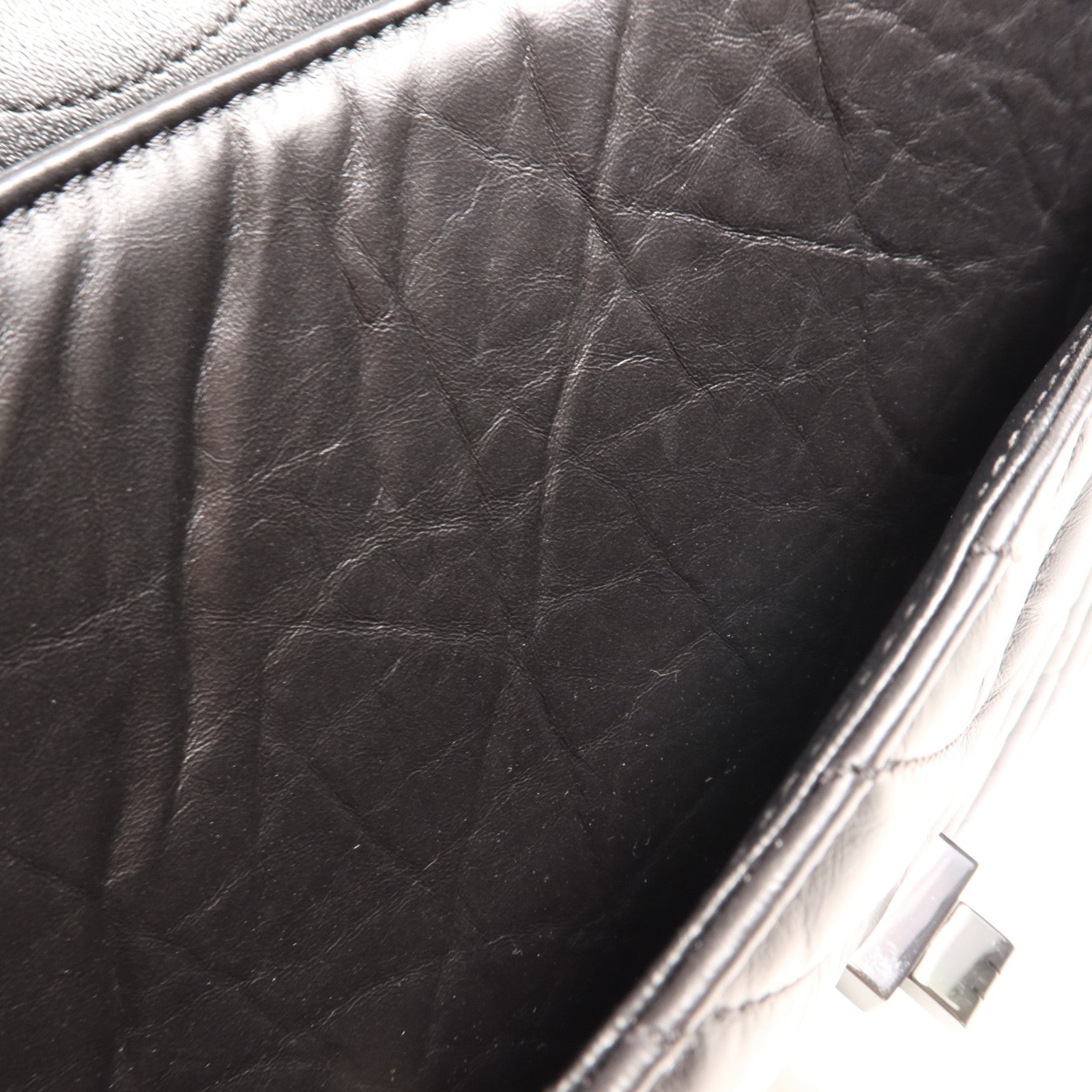 CHANEL 牛皮皮革Mini 2.55 So Black鏈帶肩背袋