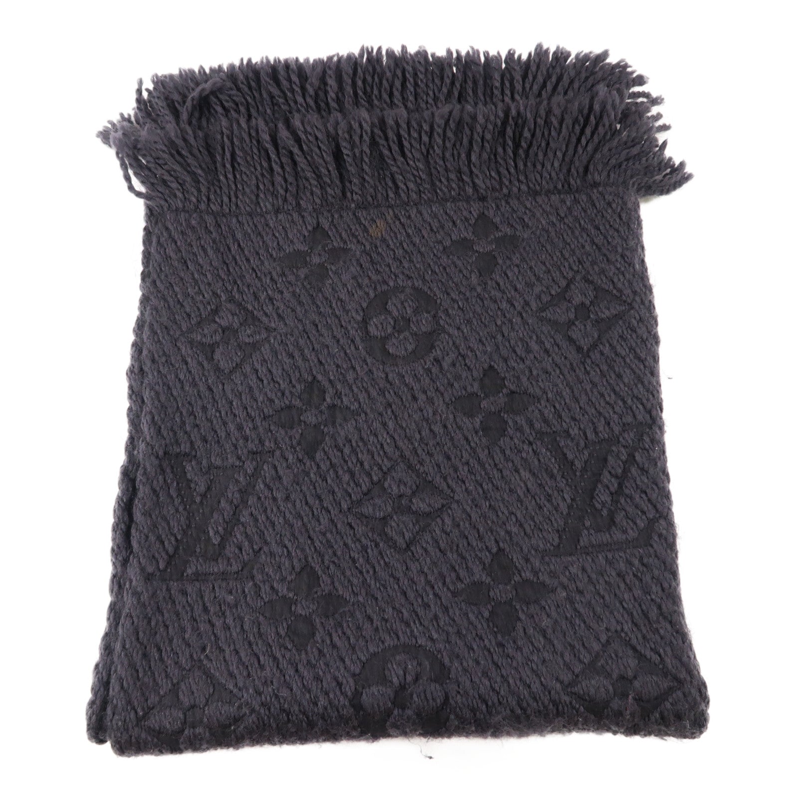 LOUIS VUITTON LV Scarf Scarves M72431 Silk Wool Black