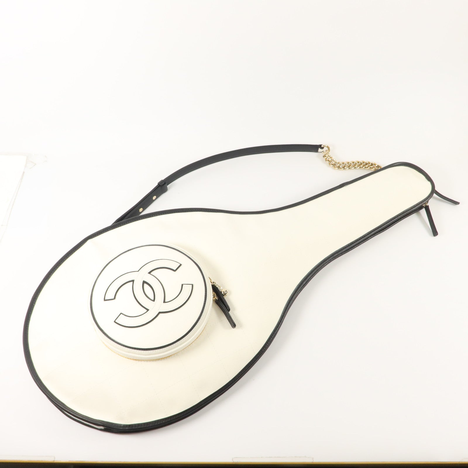 CHANEL 帆布23C Tennis Racket Bag網球拍袋