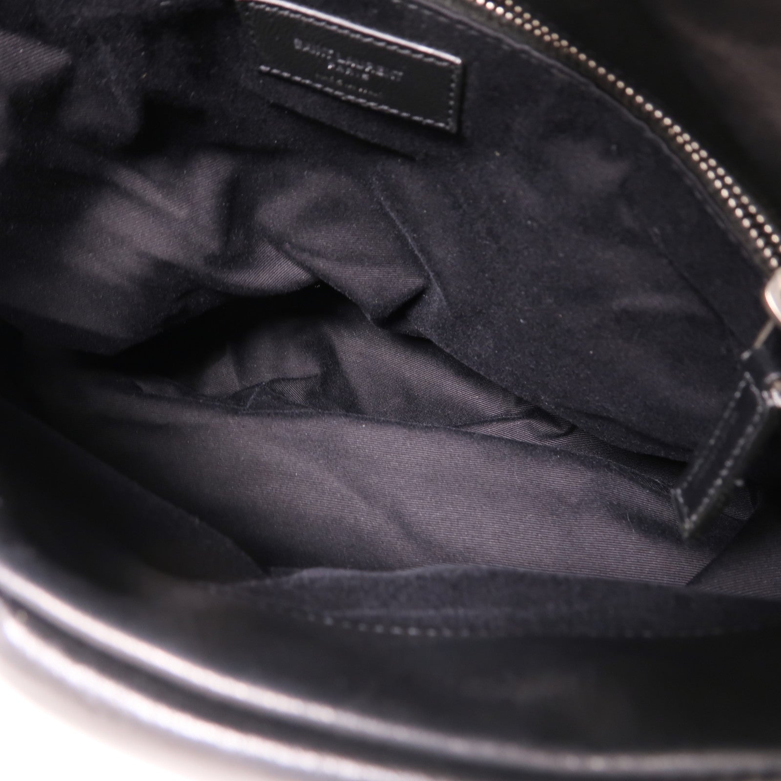 SAINT LAURENT 牛皮皮革Lou Lou Puffer銀扣肩背袋
