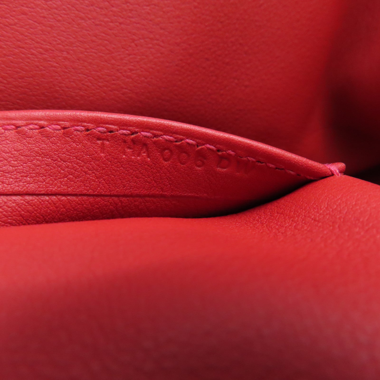 HERMES Swift Leather Tool Box Silver Buckle Handle Shoulder Bag Red